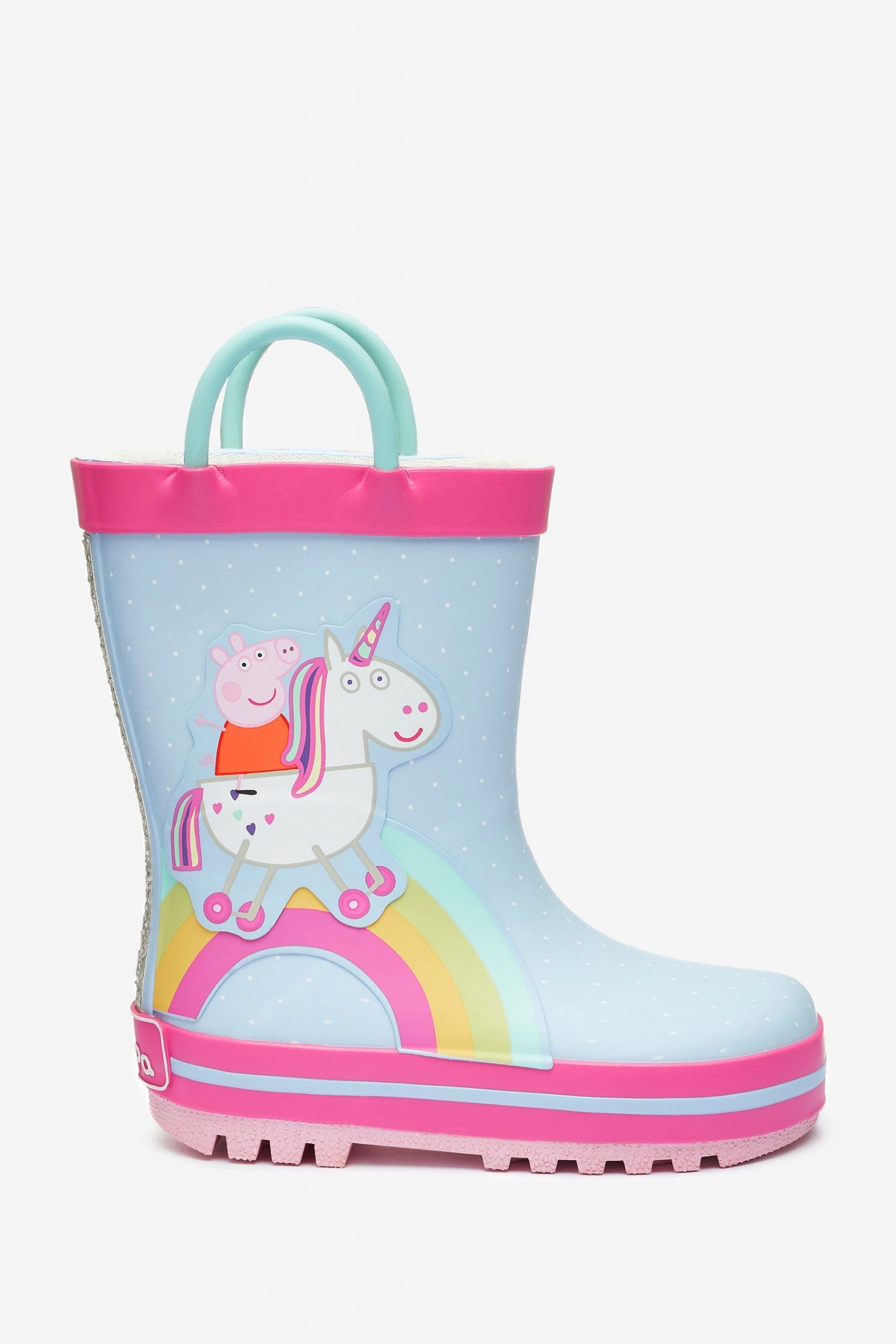 Dinossi - Peppa Pig Yumuşak Tabanlı Kız Çocuk Yağmur Çizmesi - 19-Dinossi