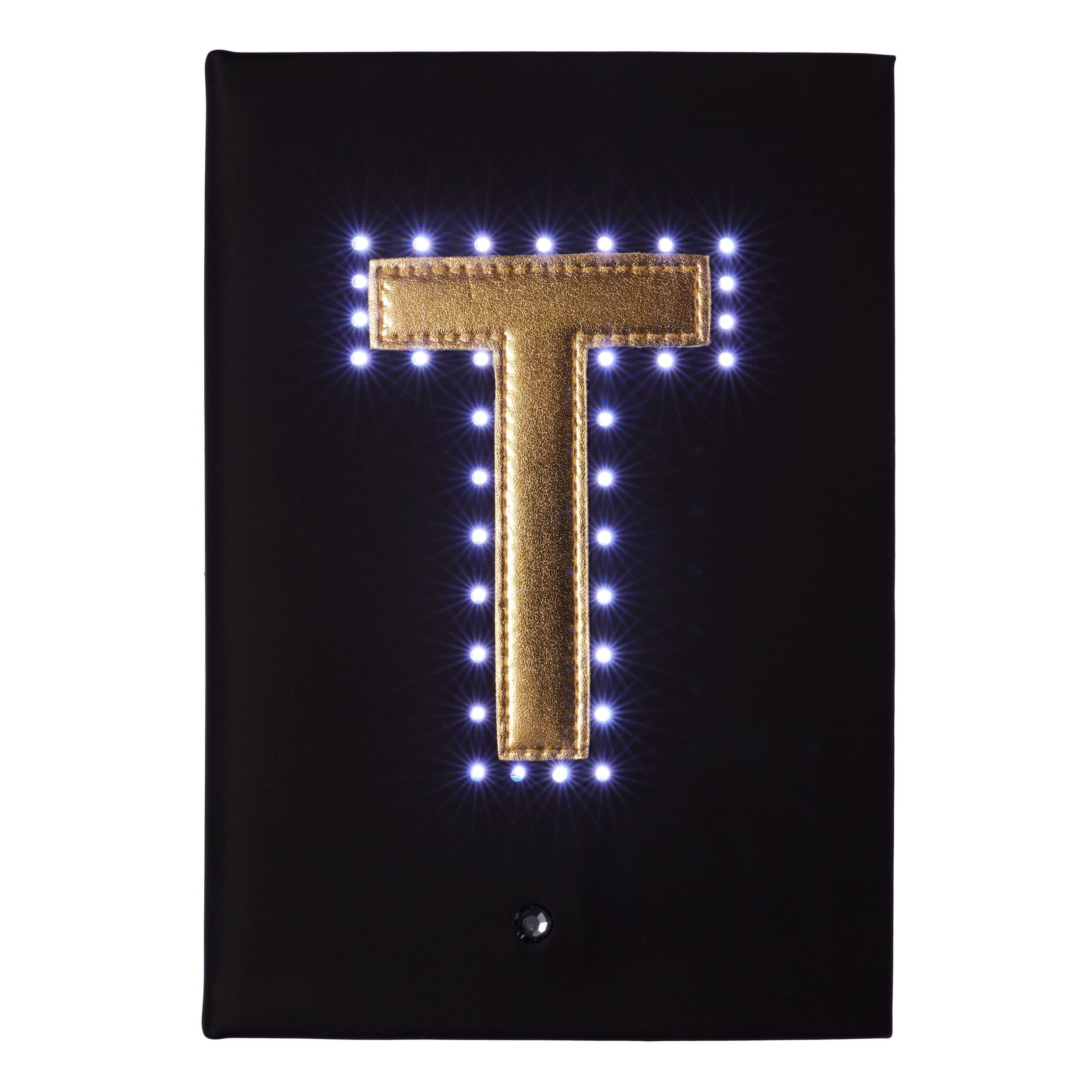 Smiggle - Işıklı Alfabe Harfli Siyah A5 Defter-Dinossi