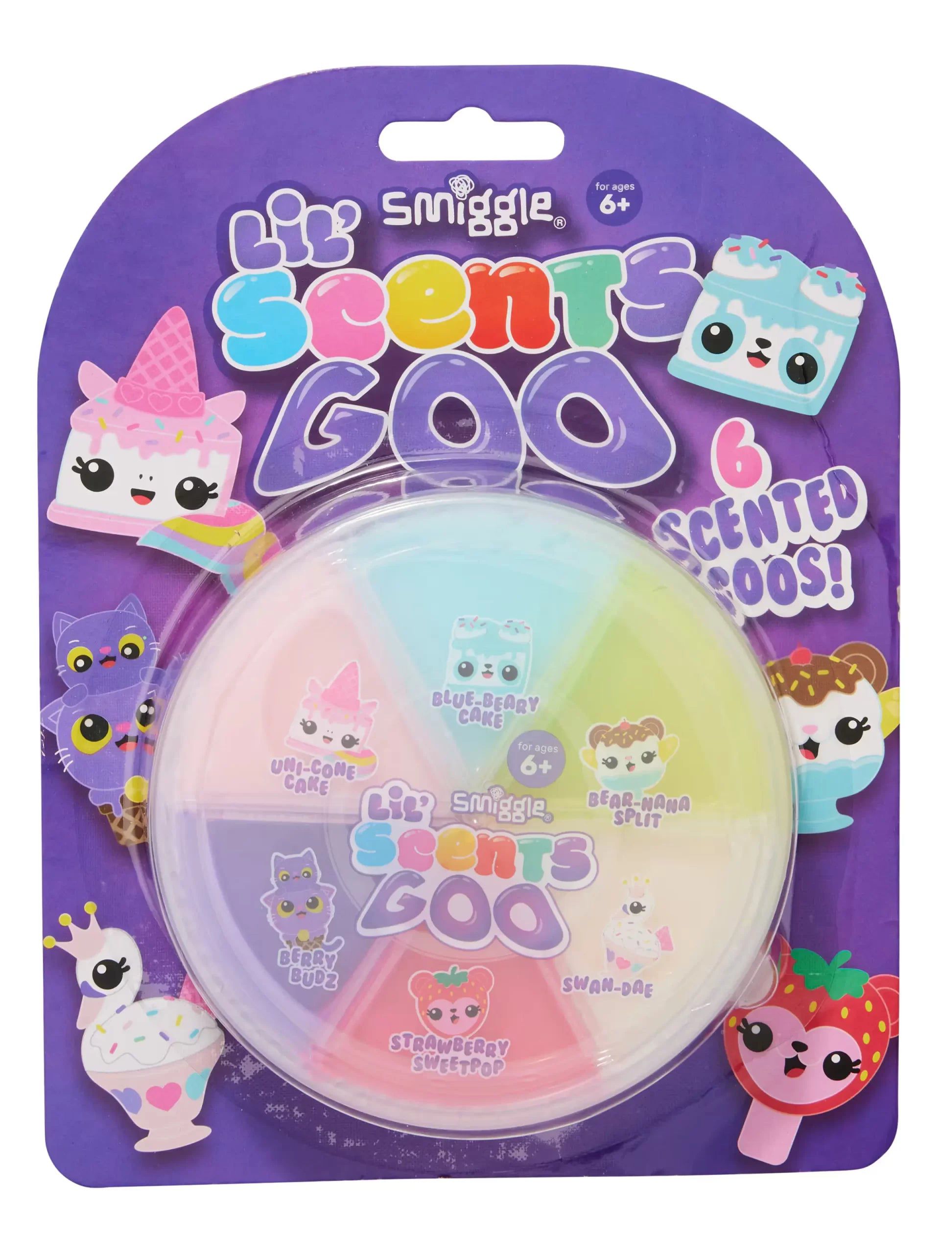 Smiggle - Lil' Scent Goo Paketi X6-Dinossi