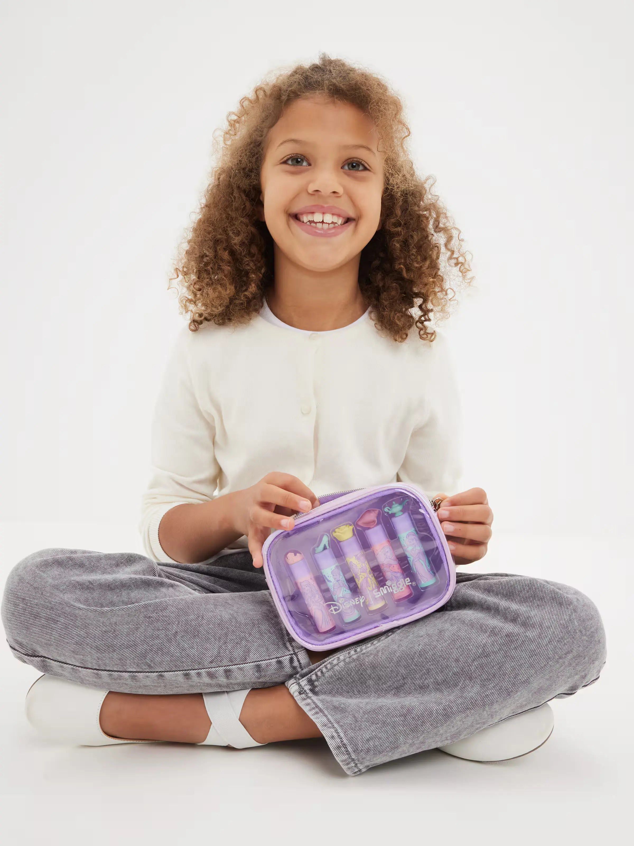 Smiggle - Disney Prenses 5li Dudak Balsam Seti ve Çantası-Dinossi