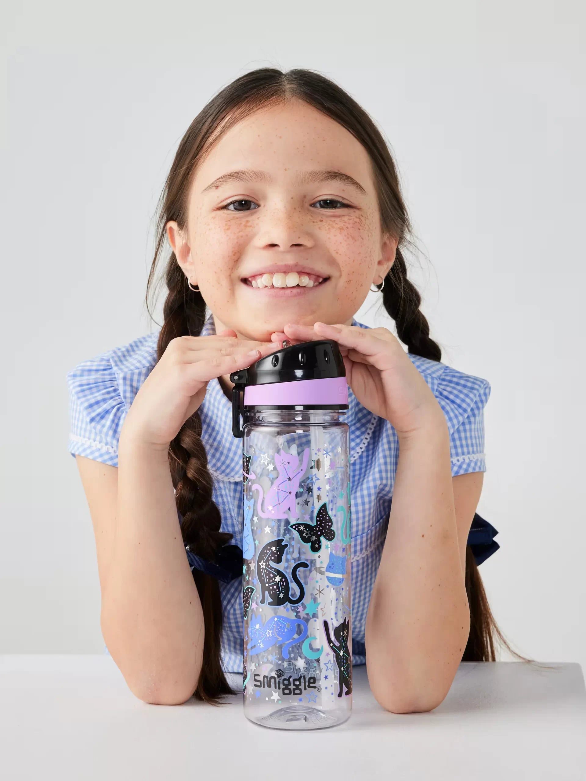 Smiggle - Wild Side 650ML Pipetli BPA'sız Suluk-Dinossi