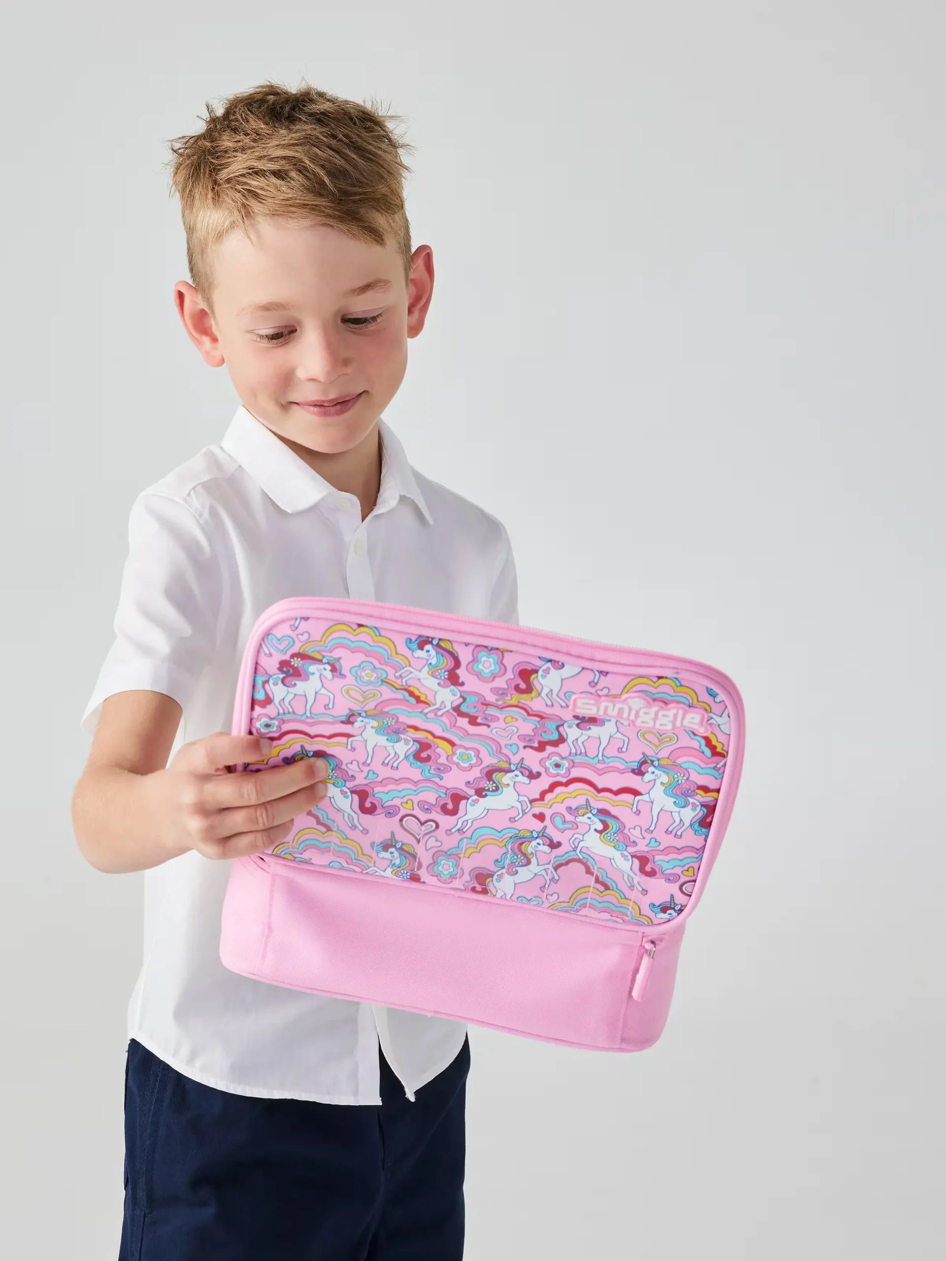 Smiggle - wild Side Kare Beslenme Çantası-Dinossi