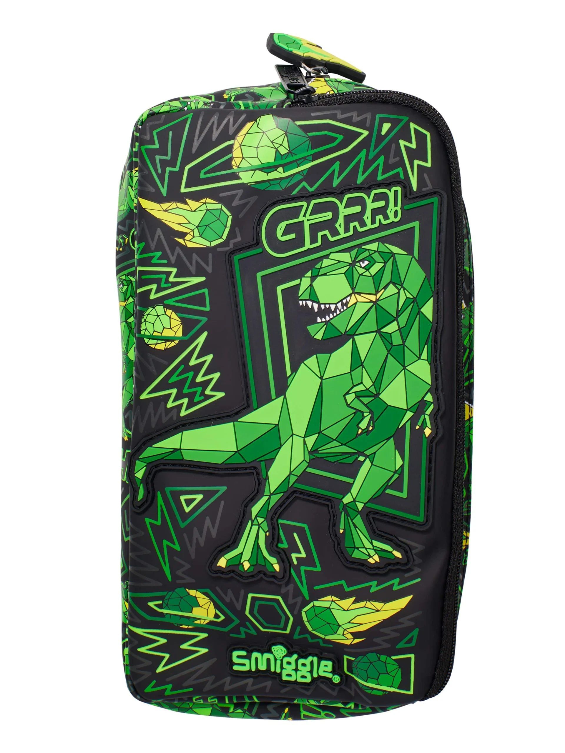 Smiggle - Wild Side Çift Gözlü Kalem Kutusu-Dinossi