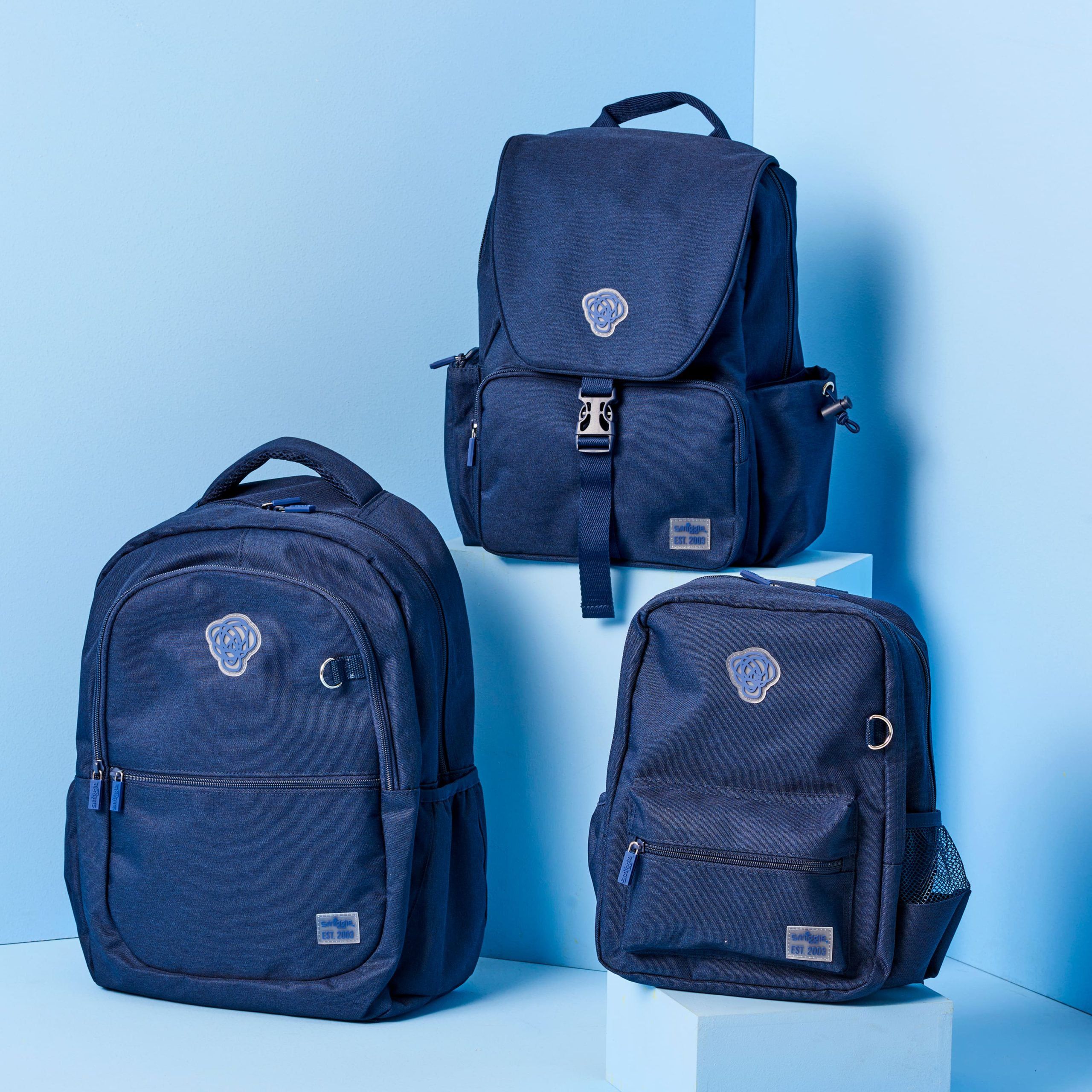 Smiggle - Sorbet Lacivert Su Geçirmez Sırt Çantası-Dinossi