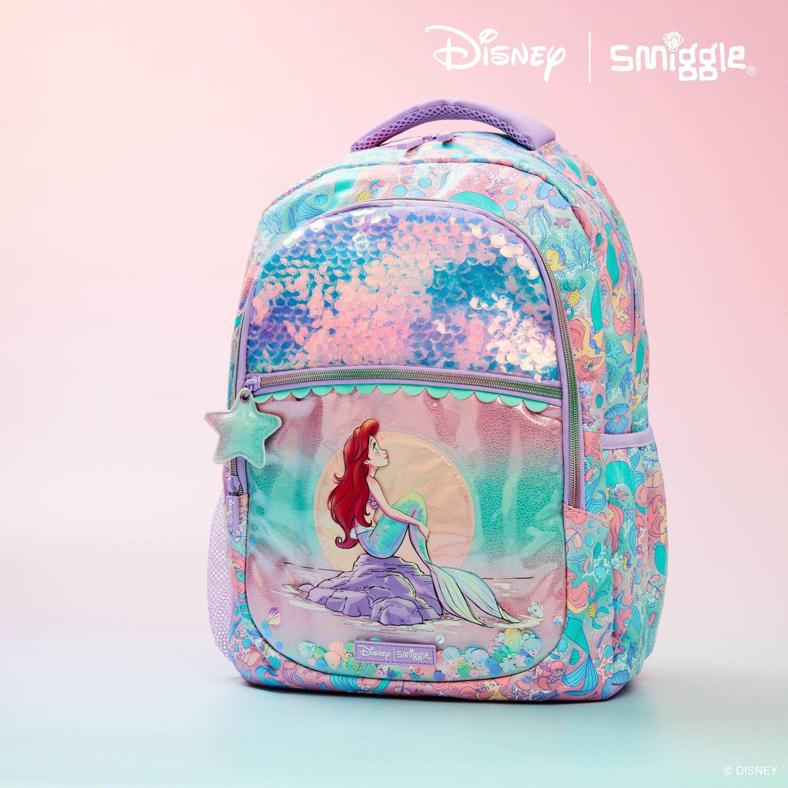 Smiggle – Disney Prenses Ariel 3'lü Okul Çanta Seti-Dinossi