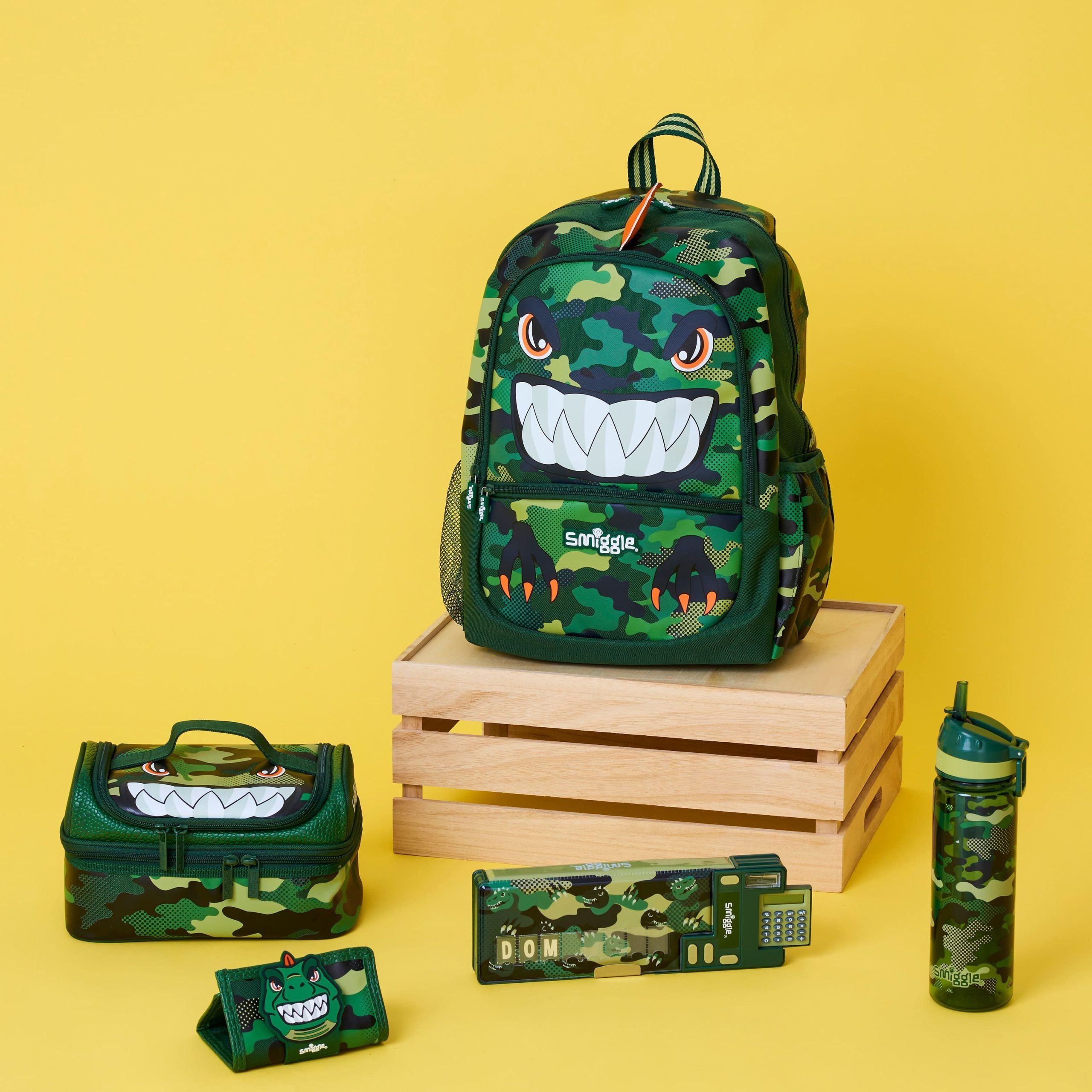 Smiggle - Budz Klasik Kalem Kutusu-Dinossi