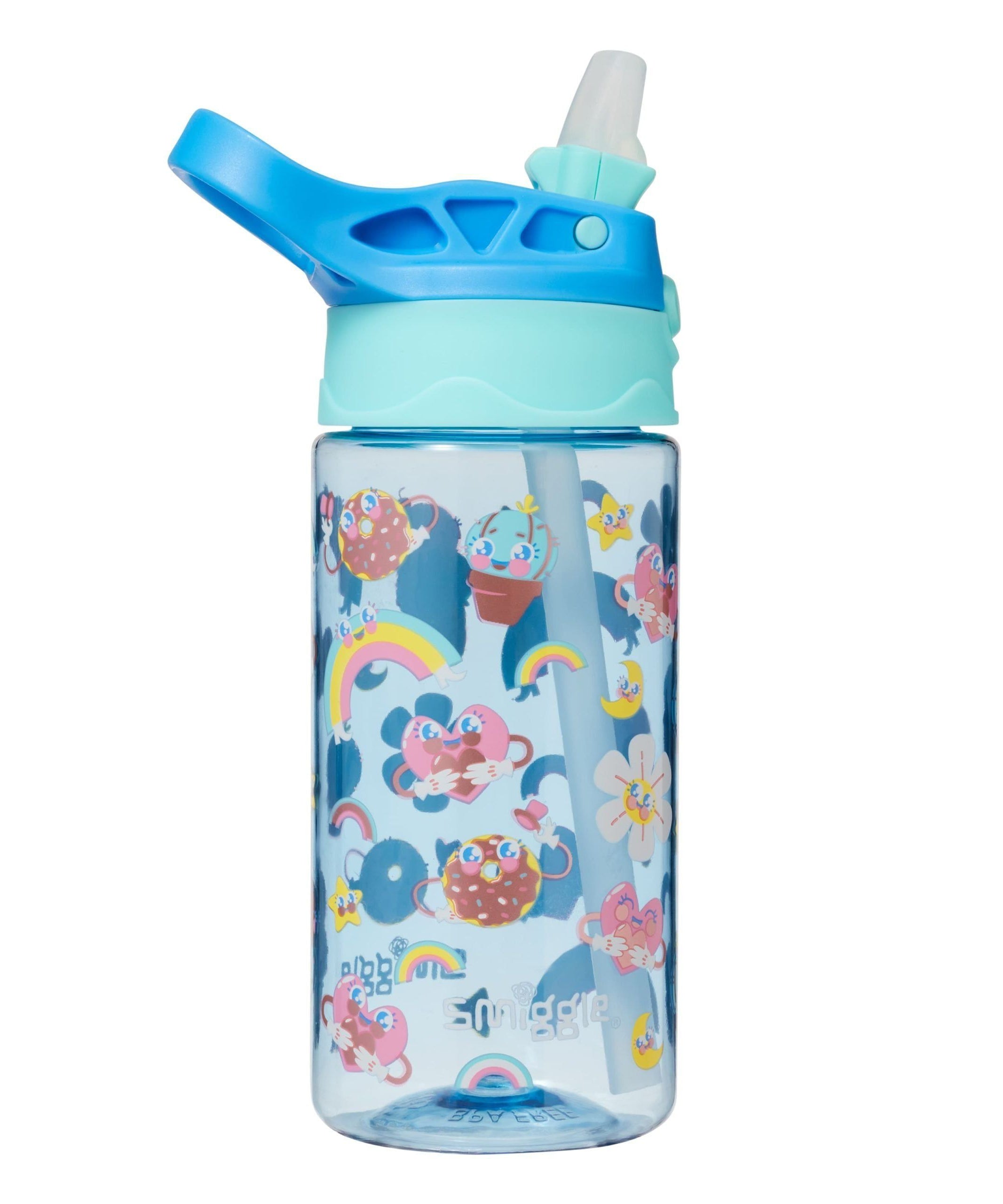 Smiggle - Pop Junior 430ML Gizli Otomatik Pipetli Suluk-Dinossi