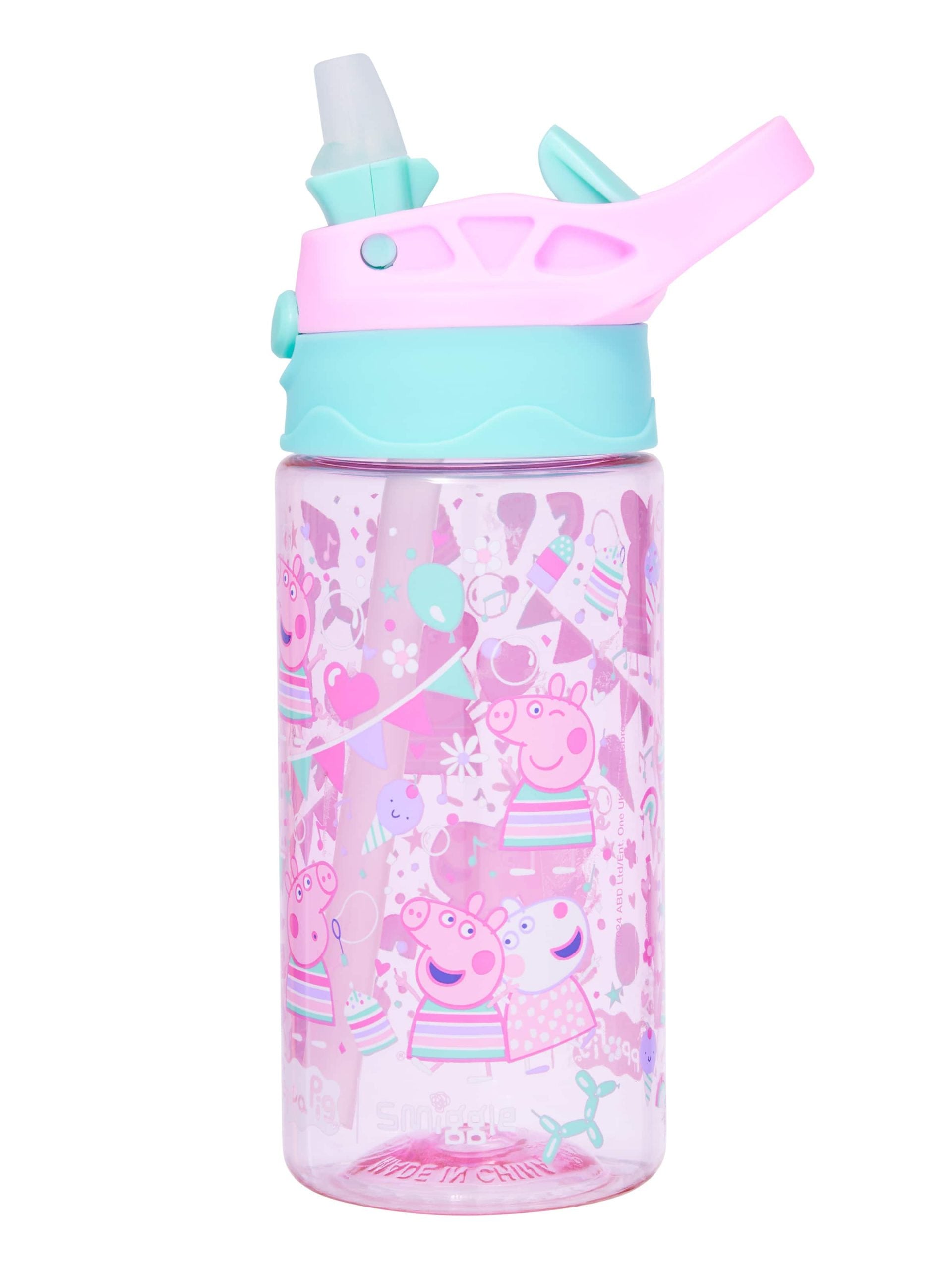 Smiggle - Peppa Pig 440ML BPAsız Otomatik Pipetli Suluk-Dinossi