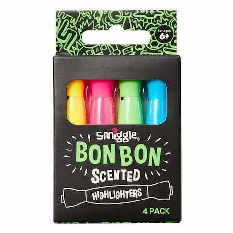 Smiggle – Bon Bon Şeker Kokulu Fosforlu Kalem Paketi X4-Dinossi