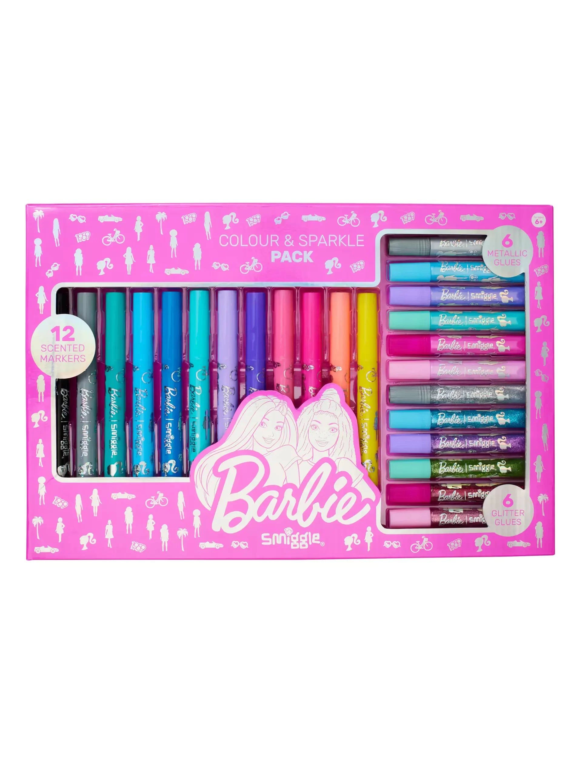 Smiggle - Barbie Işıltılı İşaretleyici Paketi-Dinossi