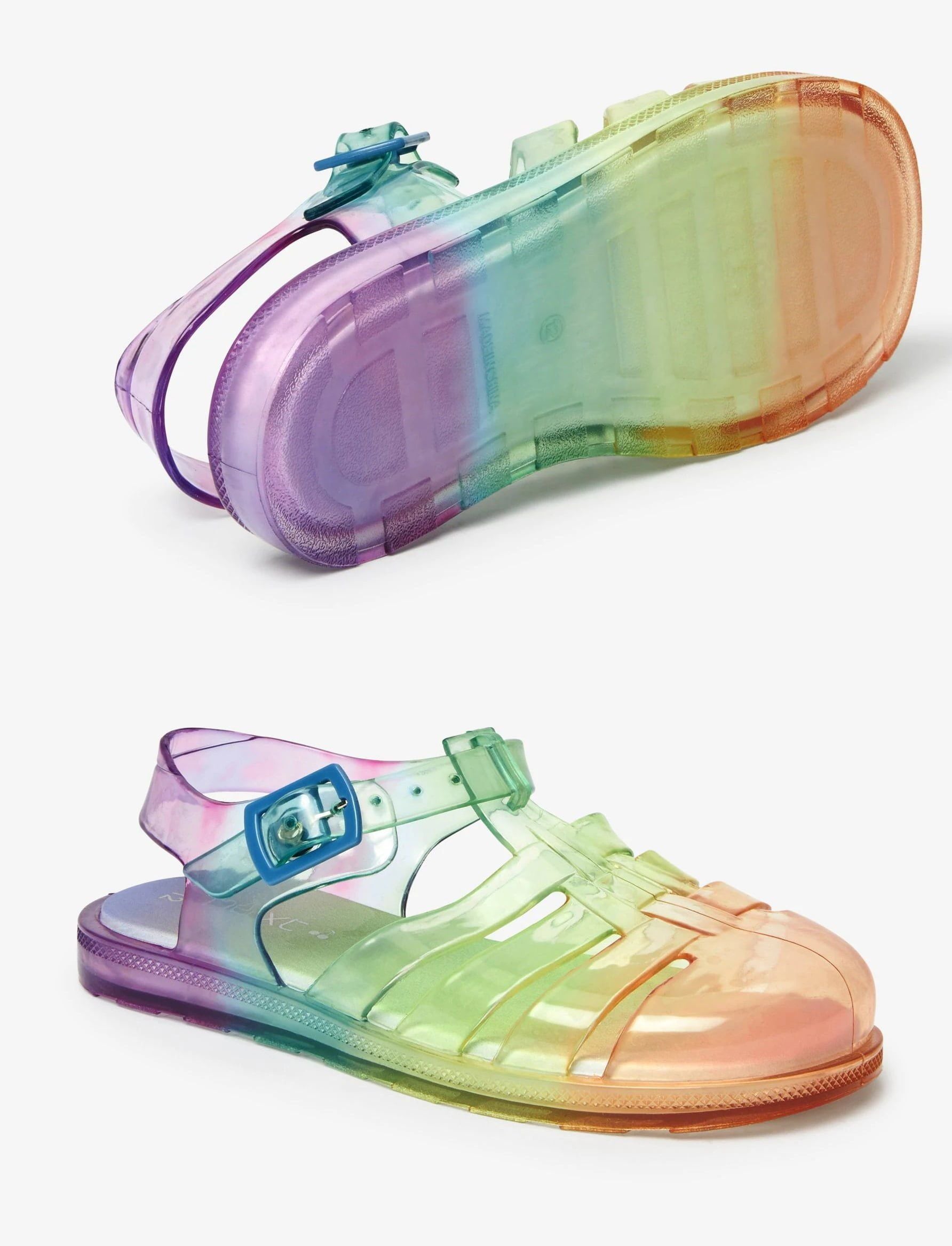 Next - Yumuşak Tabanlı Gökkuşağı Çocuk Jöle Sandalet - 23-Dinossi
