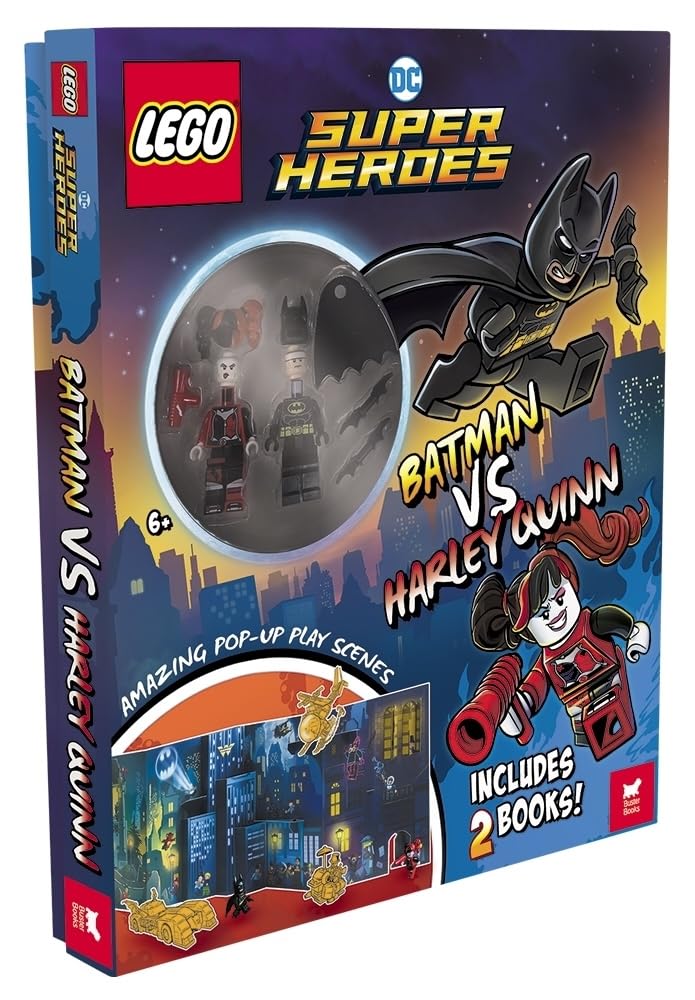 Buster Books - LEGO® DC Superhelden™: Batman tegen Harley Quinn met figuur Speelgoed Engels Activiteiten- en Verhalenboek
