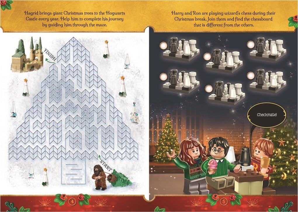 Buster Books - Lego Harry Potter Magische Kerstfiguur Speelgoed Engels Activiteiten- en Verhalenboek