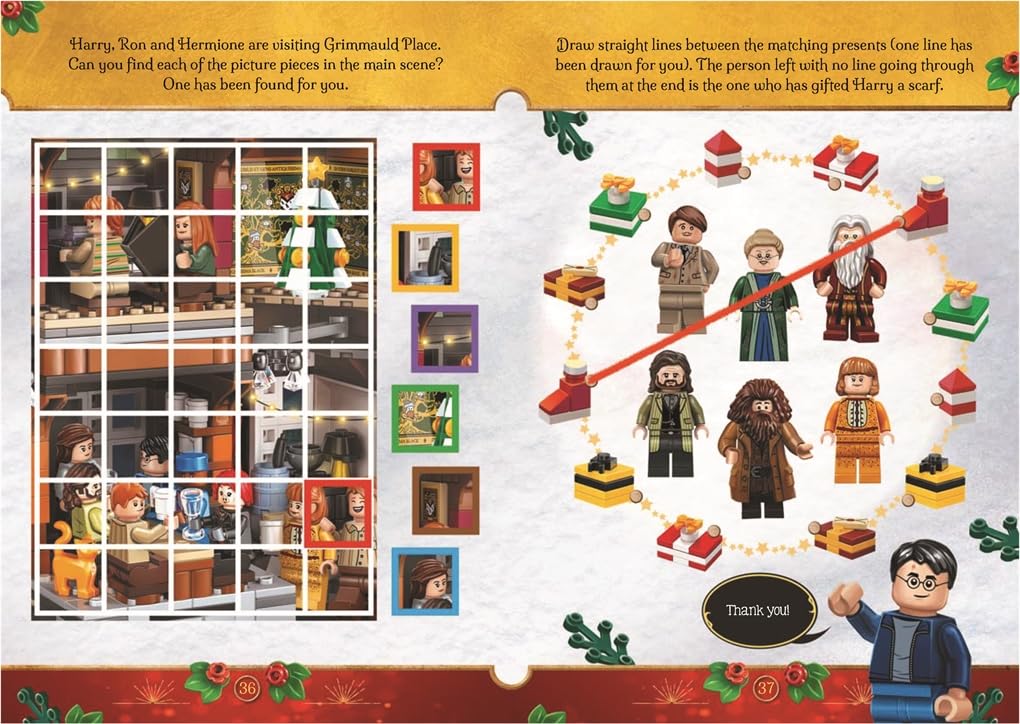 Buster Books - Lego Harry Potter Magische Kerstfiguur Speelgoed Engels Activiteiten- en Verhalenboek