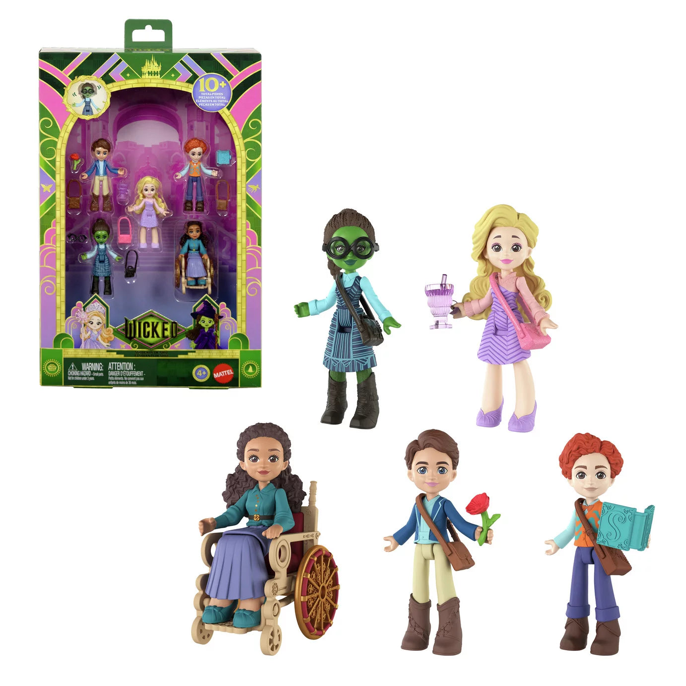 Mattel - Wicked Studenten 5 Figuren Speelgoed en Accessoires Set