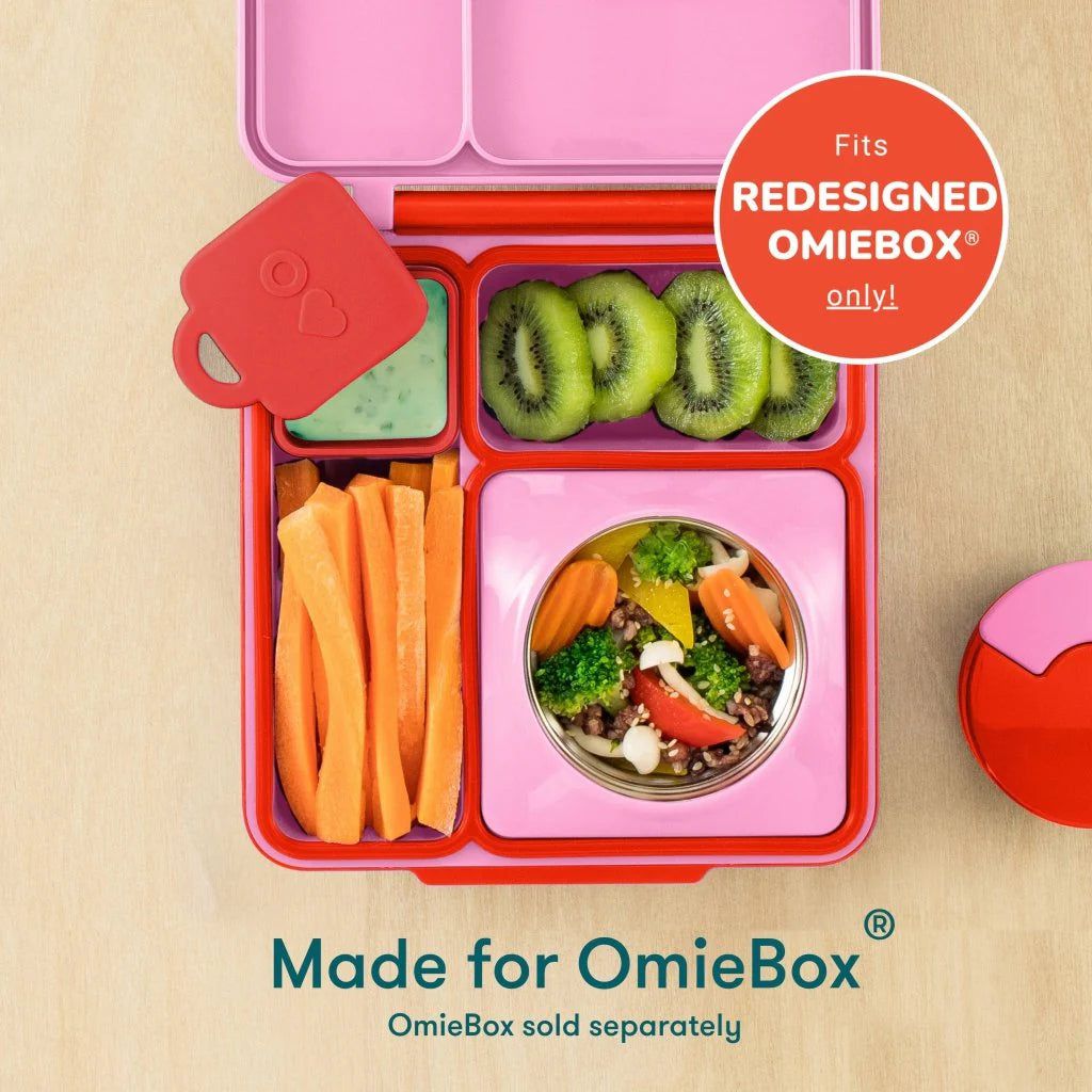 OmieBox Bento Doos Binnenvakjes Set van 2 Rood en Geel