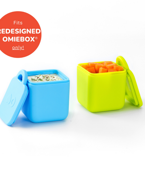 Omiebox - Bento Doos Binnenvak Containers 2 stuks Blauw/Groen
