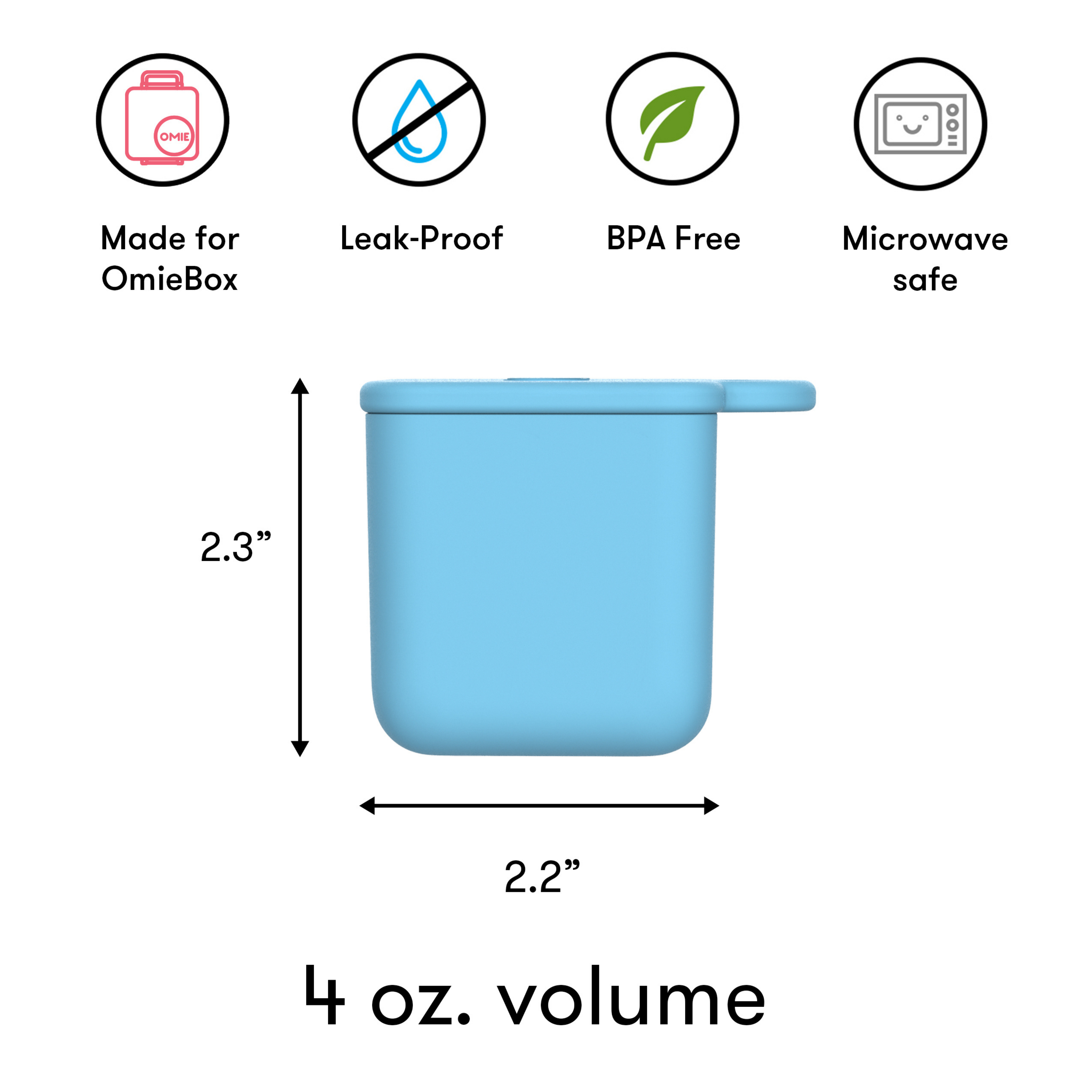 Omiebox - Bento Doos Binnenvak Containers 2 stuks Blauw/Groen