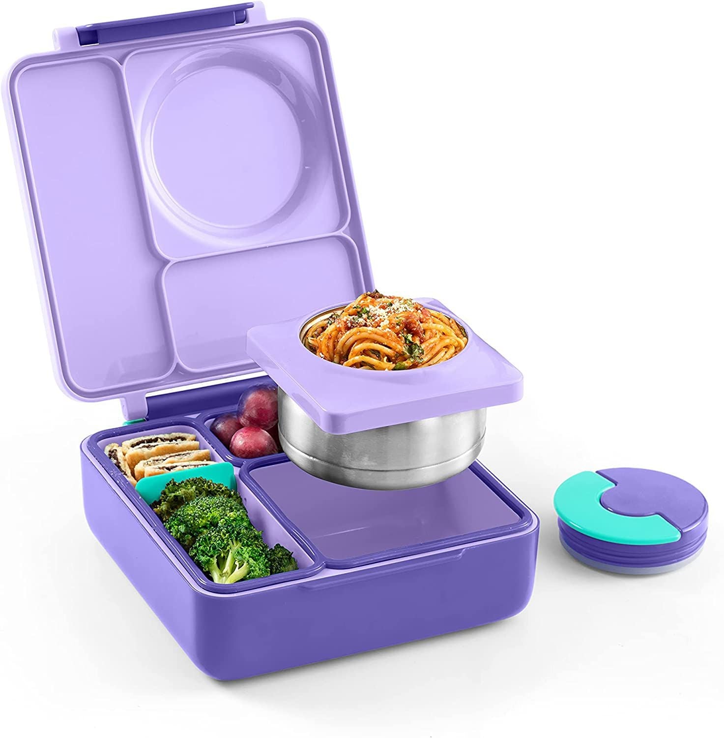 OmieBox Geïsoleerde Paarse Bento Lunchbox