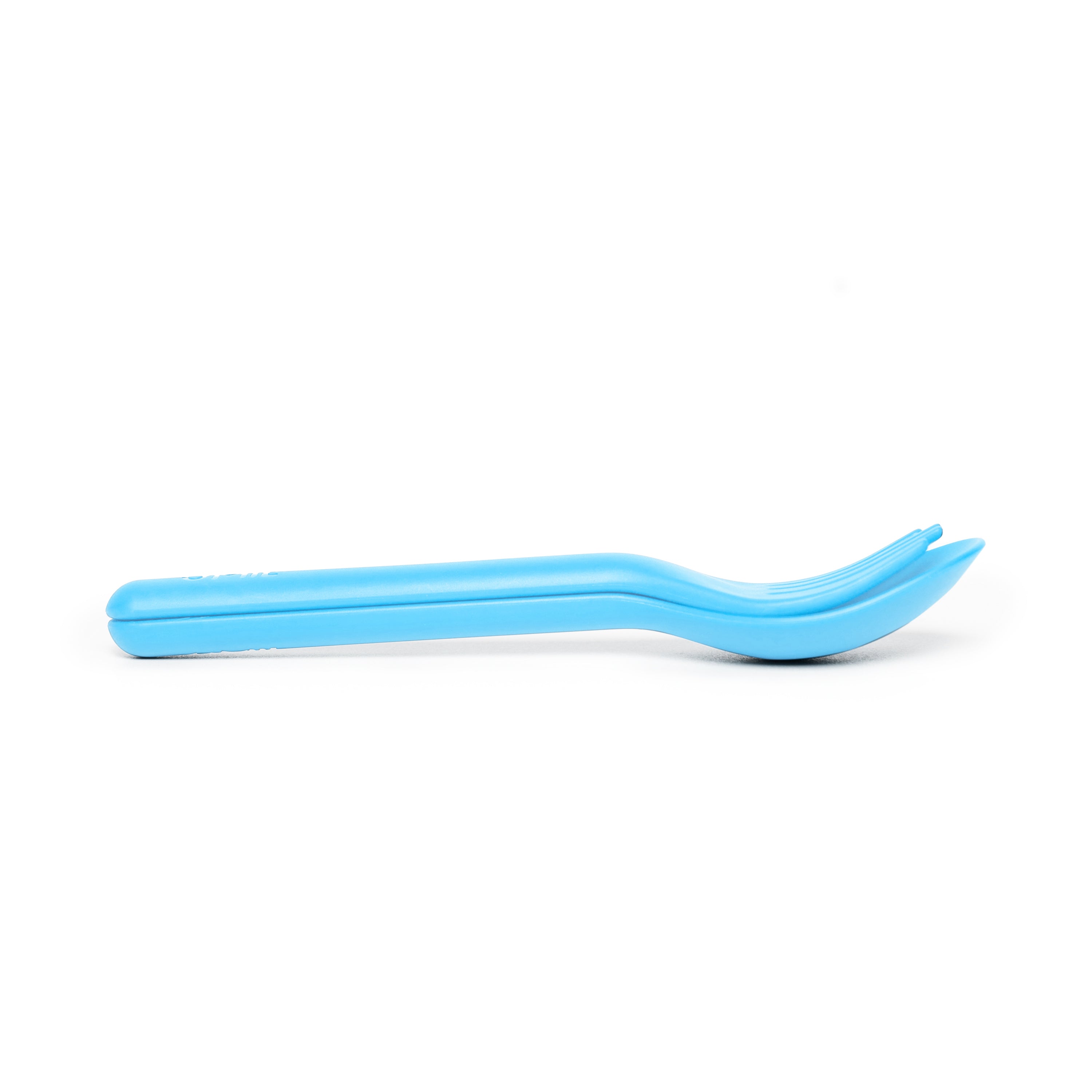 Omiebox - OmiePod Capri Blauwe Siliconen Vork en Lepel Set