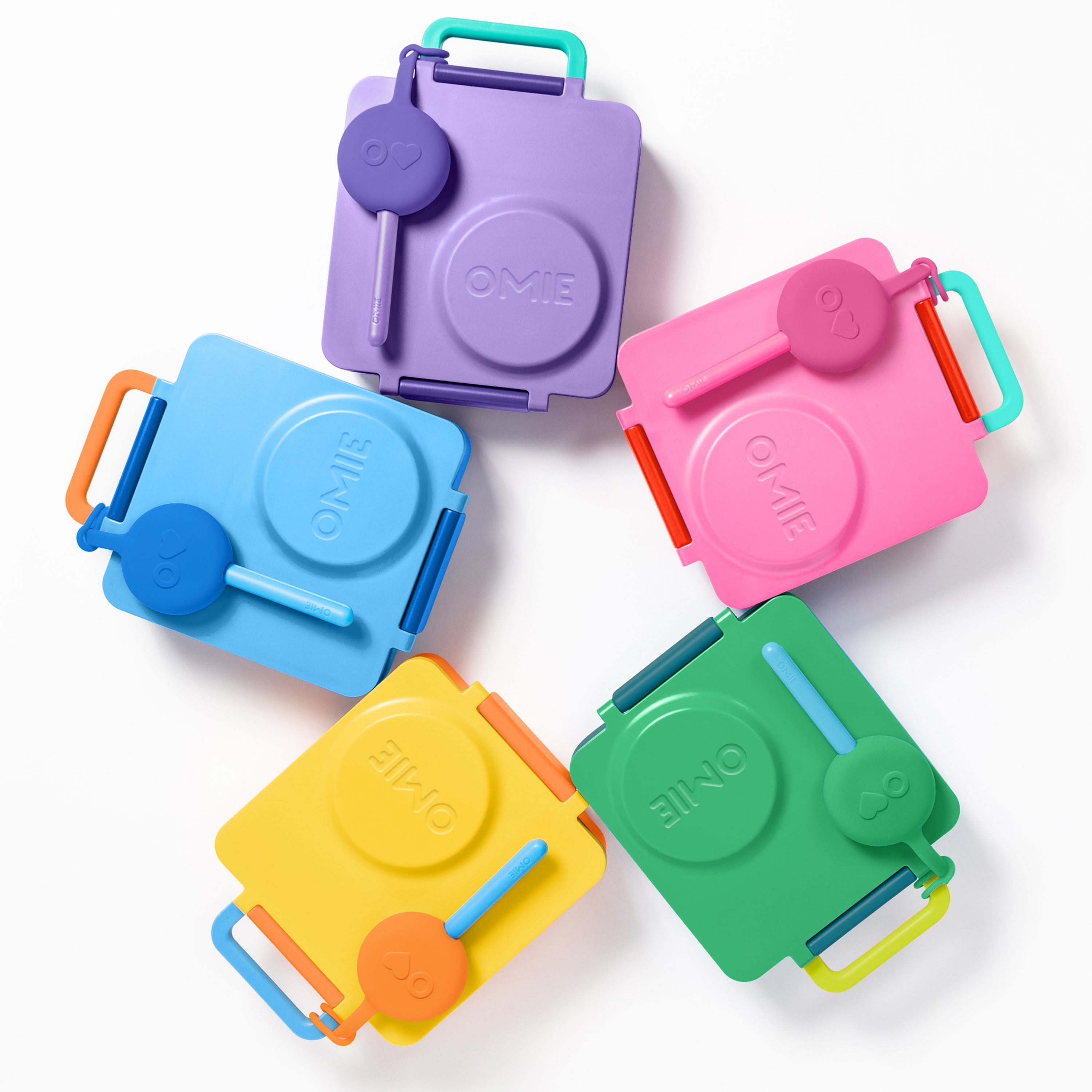 Omiebox - OmiePod Capri Blauwe Siliconen Vork en Lepel Set