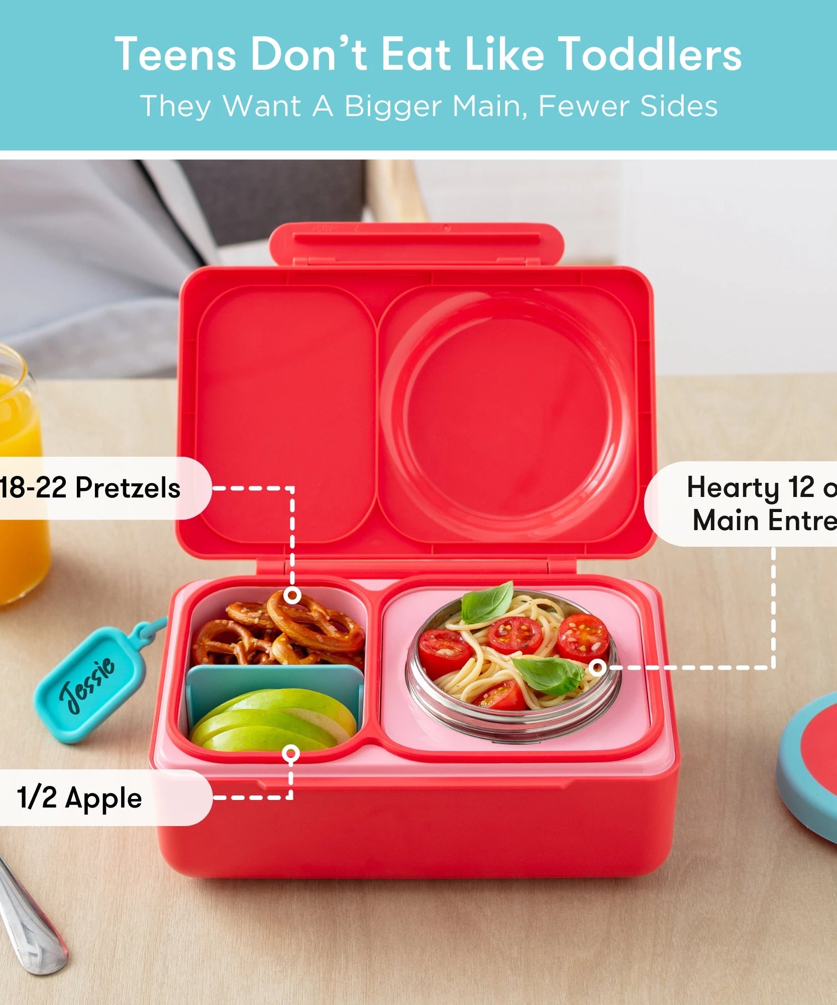 Omiebox - UP Warmte Geïsoleerde 2e Generatie Kersenroze Bento Lunchbox