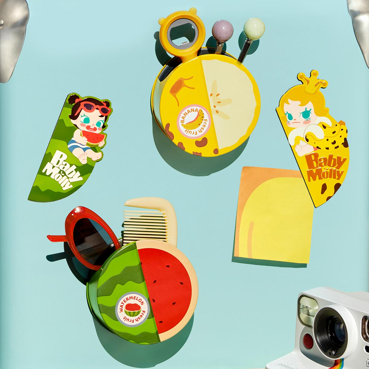 Pop Mart - Originele Baby Molly Fruitige Geur Serie Magnetisch Gesloten Opbergdoos Set
