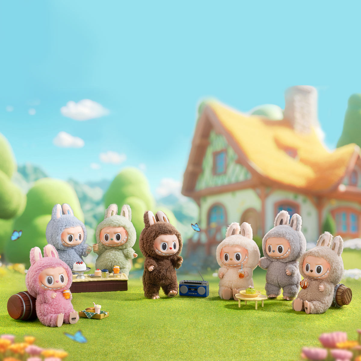 Pop Mart - Originele Labubu DE MONSTERS: Spannende Macaron Vinyl Pluche Pop Verrassingsblinddoos