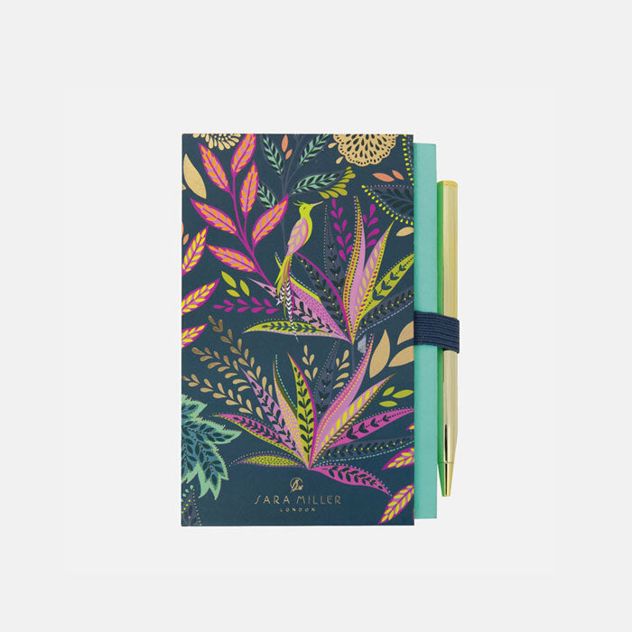 Portico Designs - Sara Miller: Botanic Paradise Mini Notitieboekje en Pen