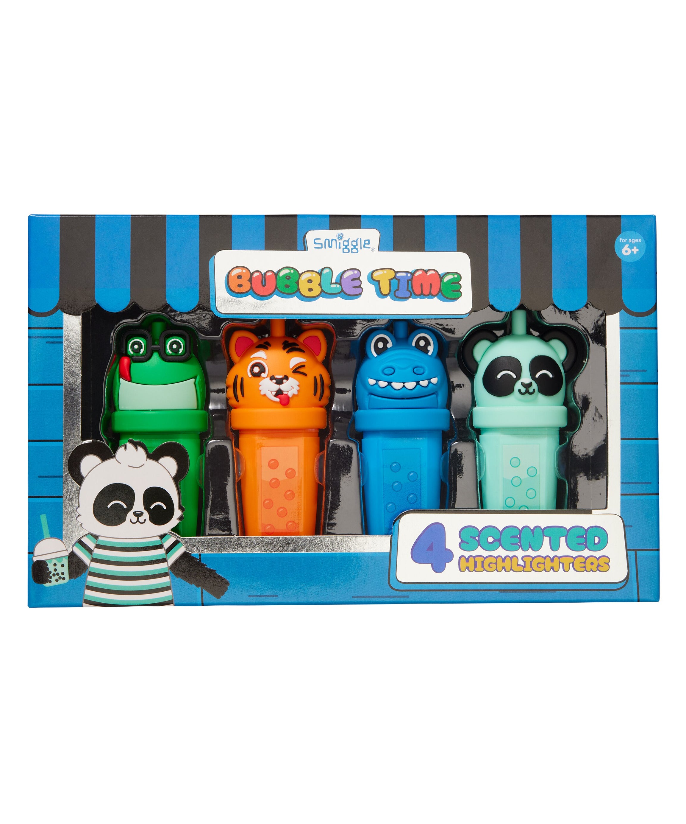 Smiggle - Bubble Time Fosforlu markeerstift 4-delige pen set