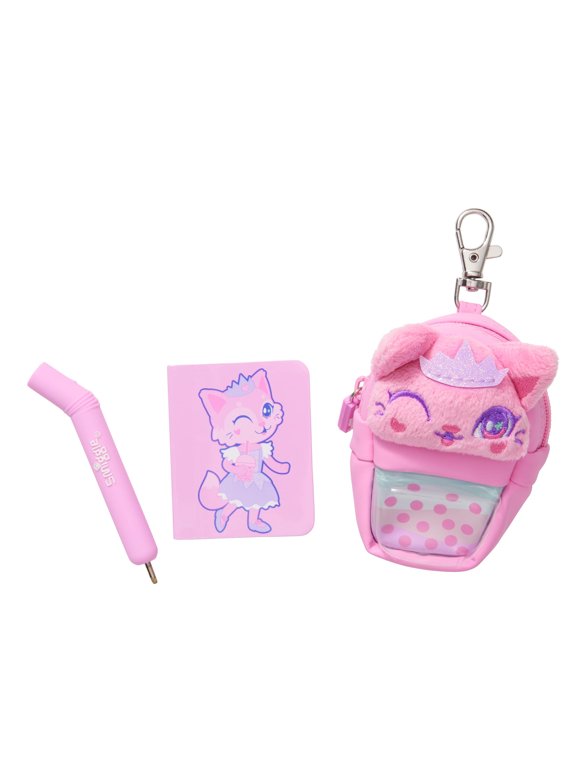 Smiggle - Bubble Time Mini Pen en Notitieboekje Sleutelhanger