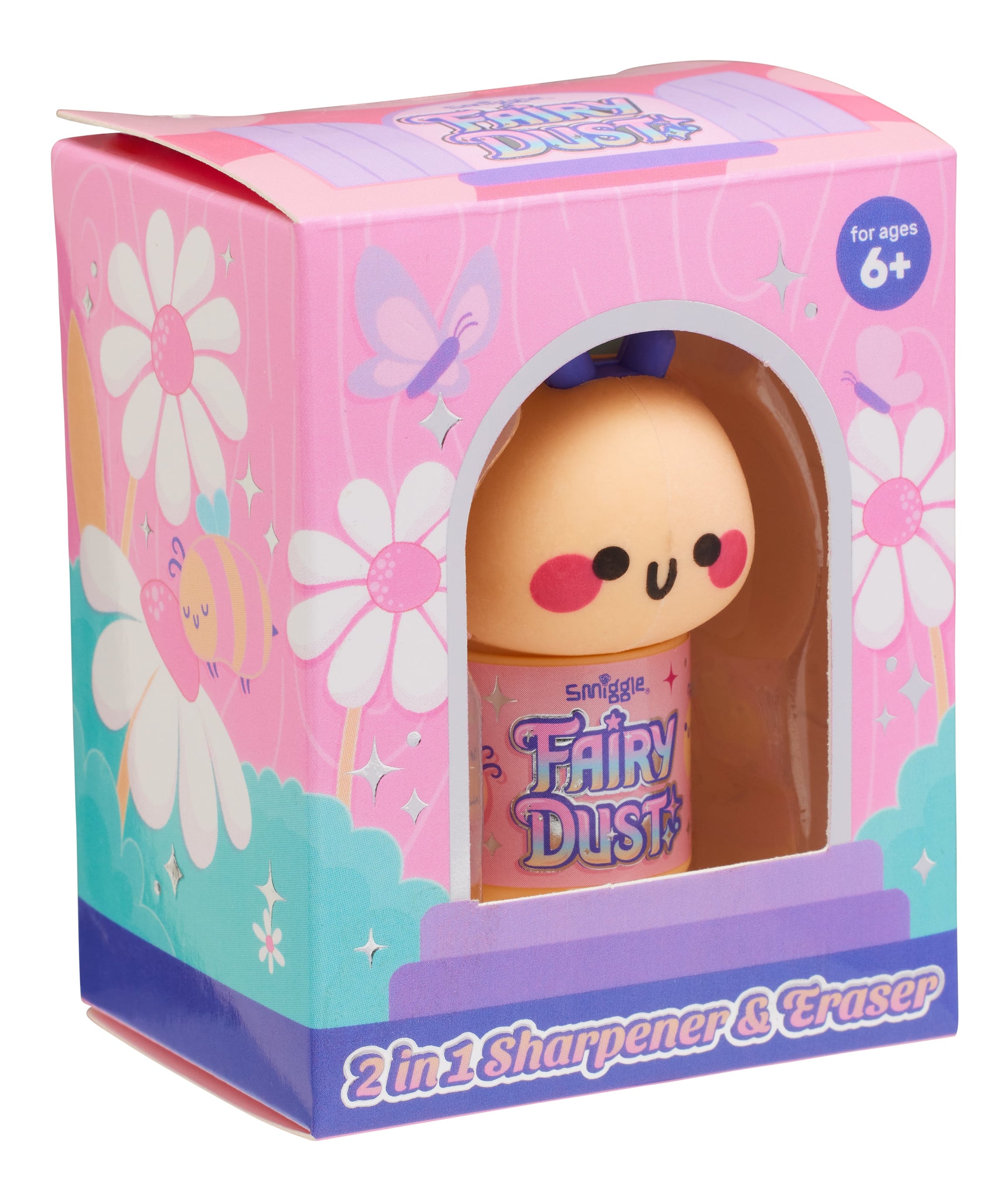 Smiggle - Fairy Dust 2-in-1 Puntenslijper en Gum