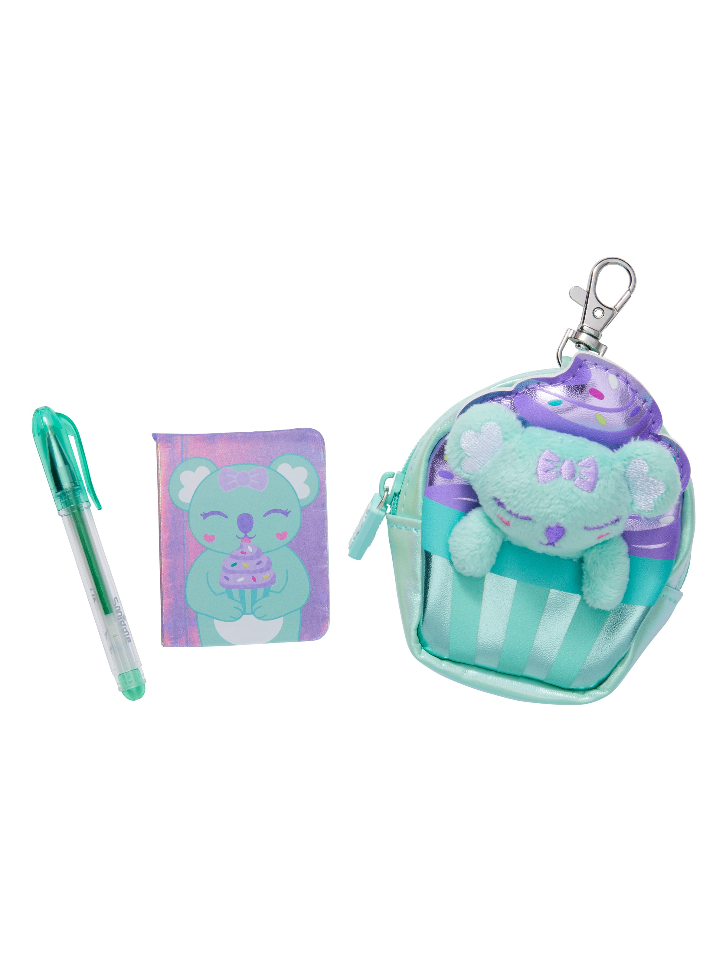 Smiggle - Fluffy Daydream Mini Pen en Notitieboekje Sleutelhanger