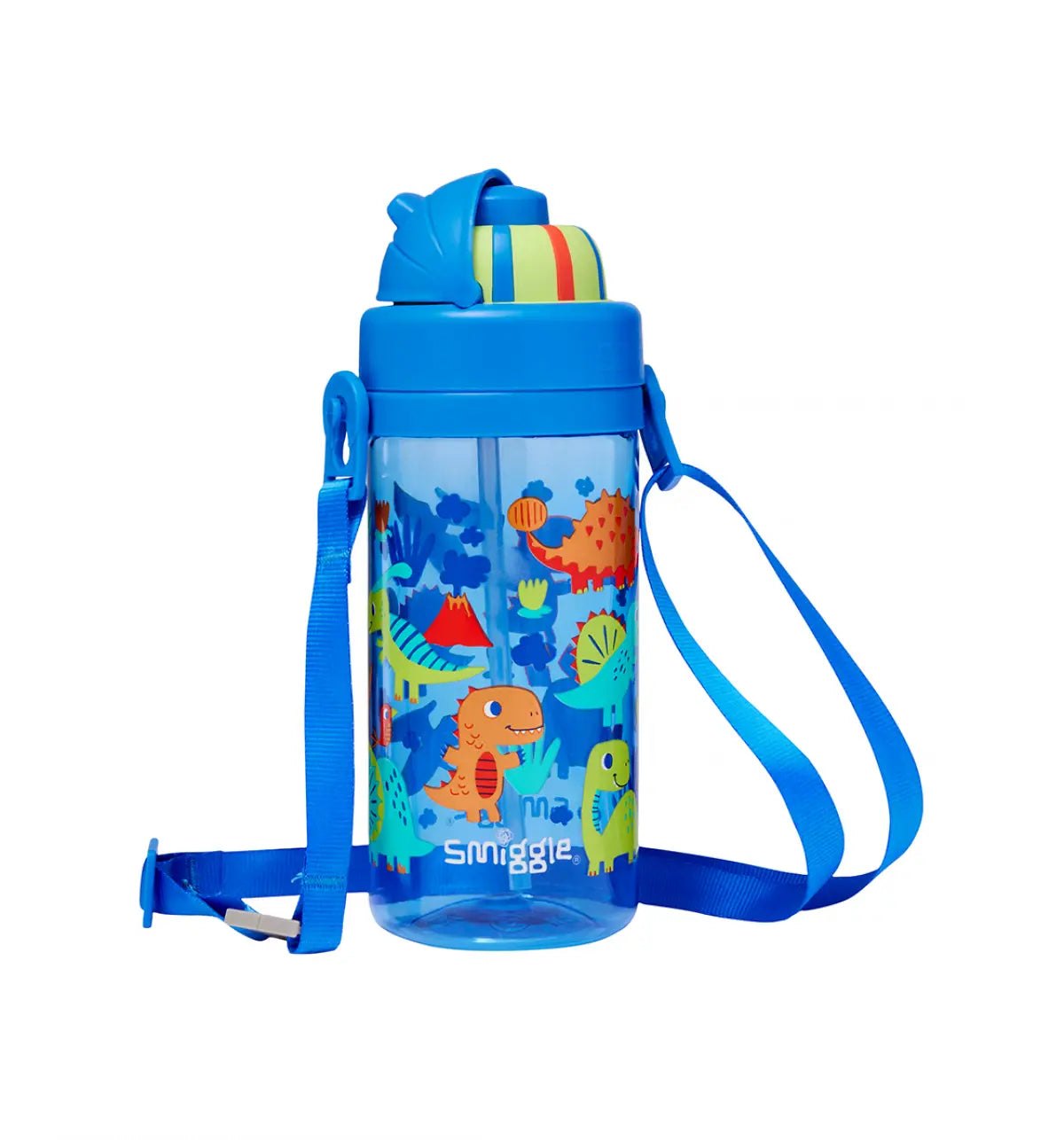 Smiggle - Glide Teeny Tiny Dinossi Ontwerp 400 ML BPA-vrije Waterfles met Verborgen Rietje