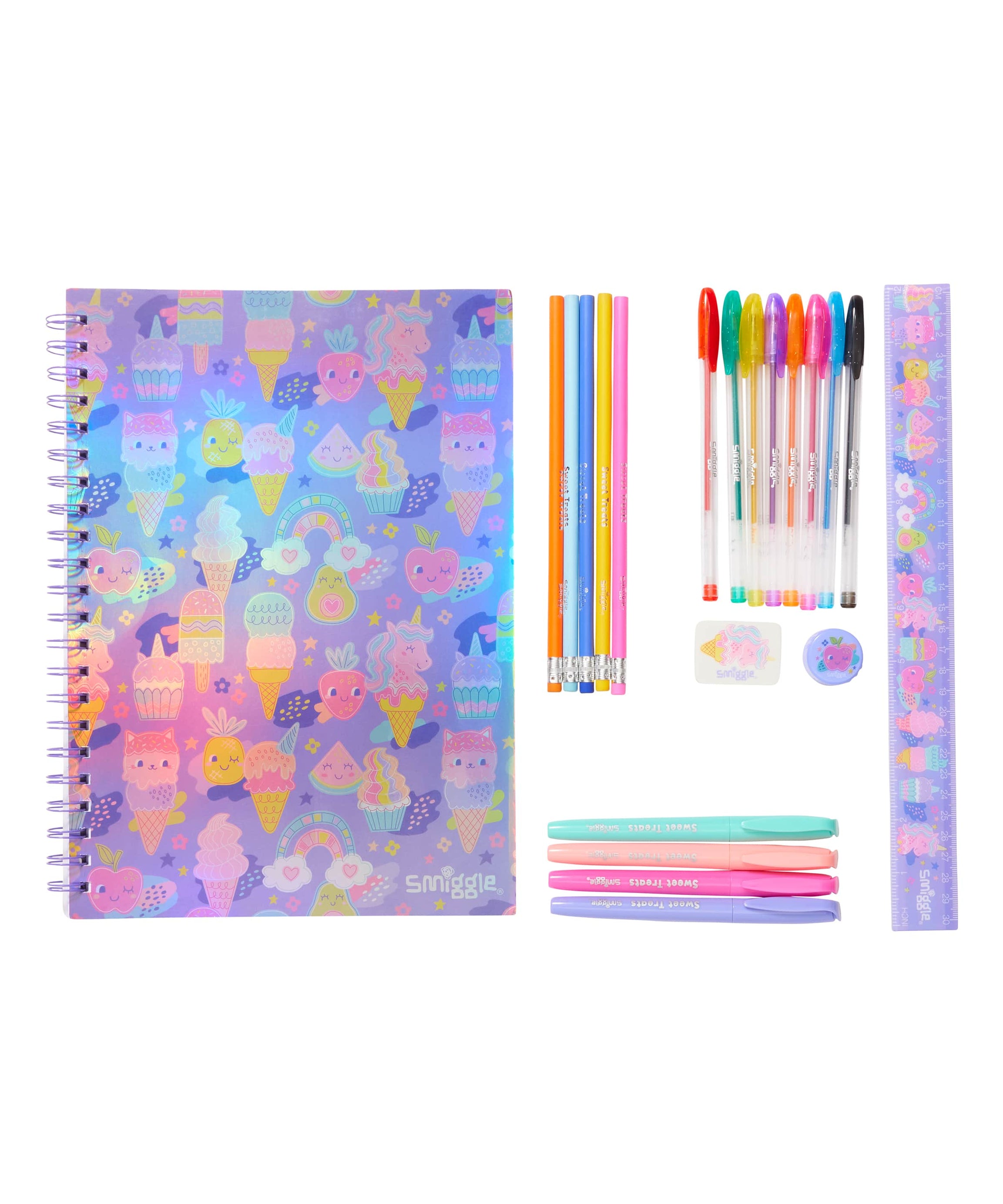 Smiggle - Happy Tales 22 Parça Dev Kırtasiye Seti - Dinossi