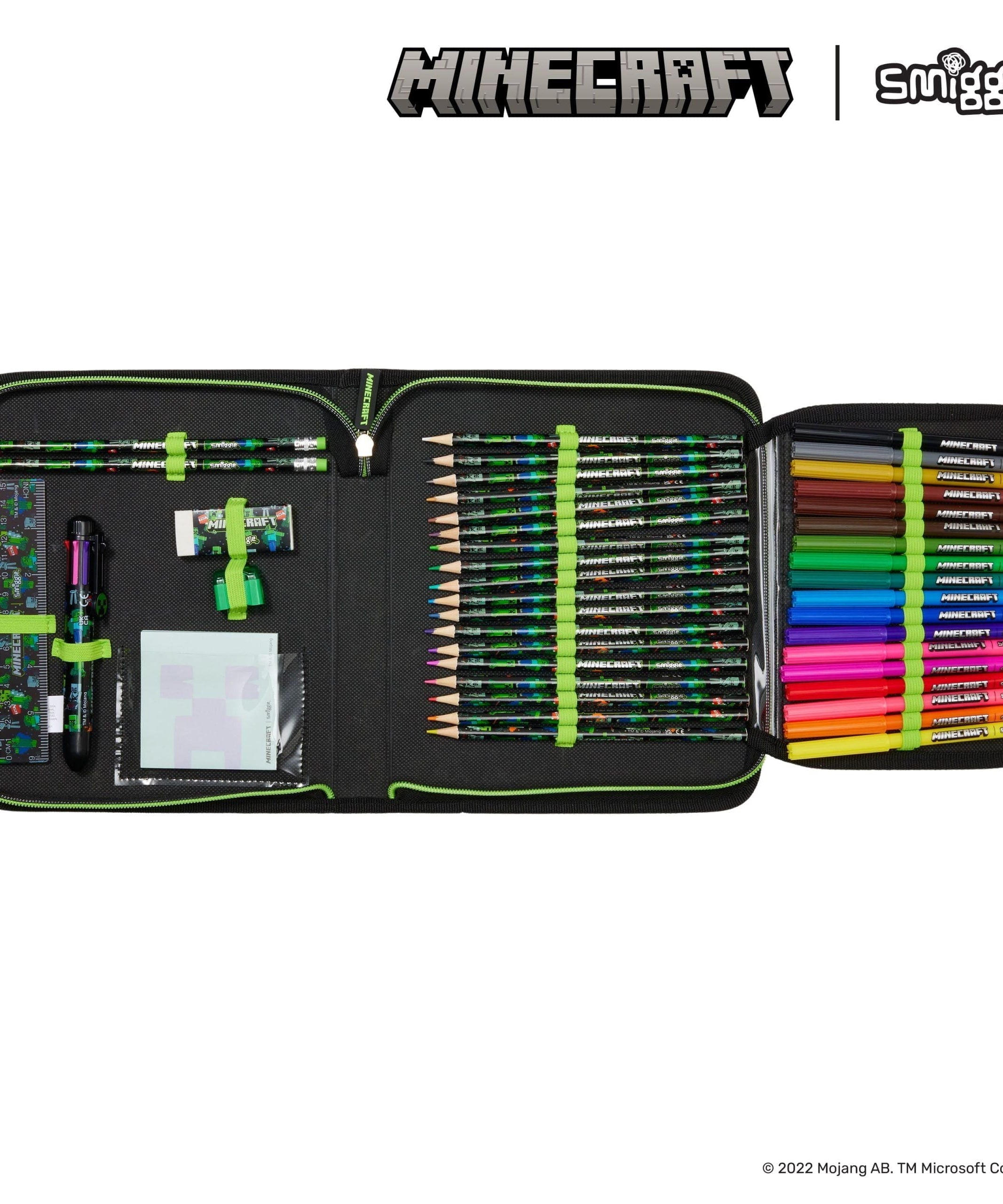 Smiggle - Minecraft Kantoorbenodigdheden Set en Pennenbakje