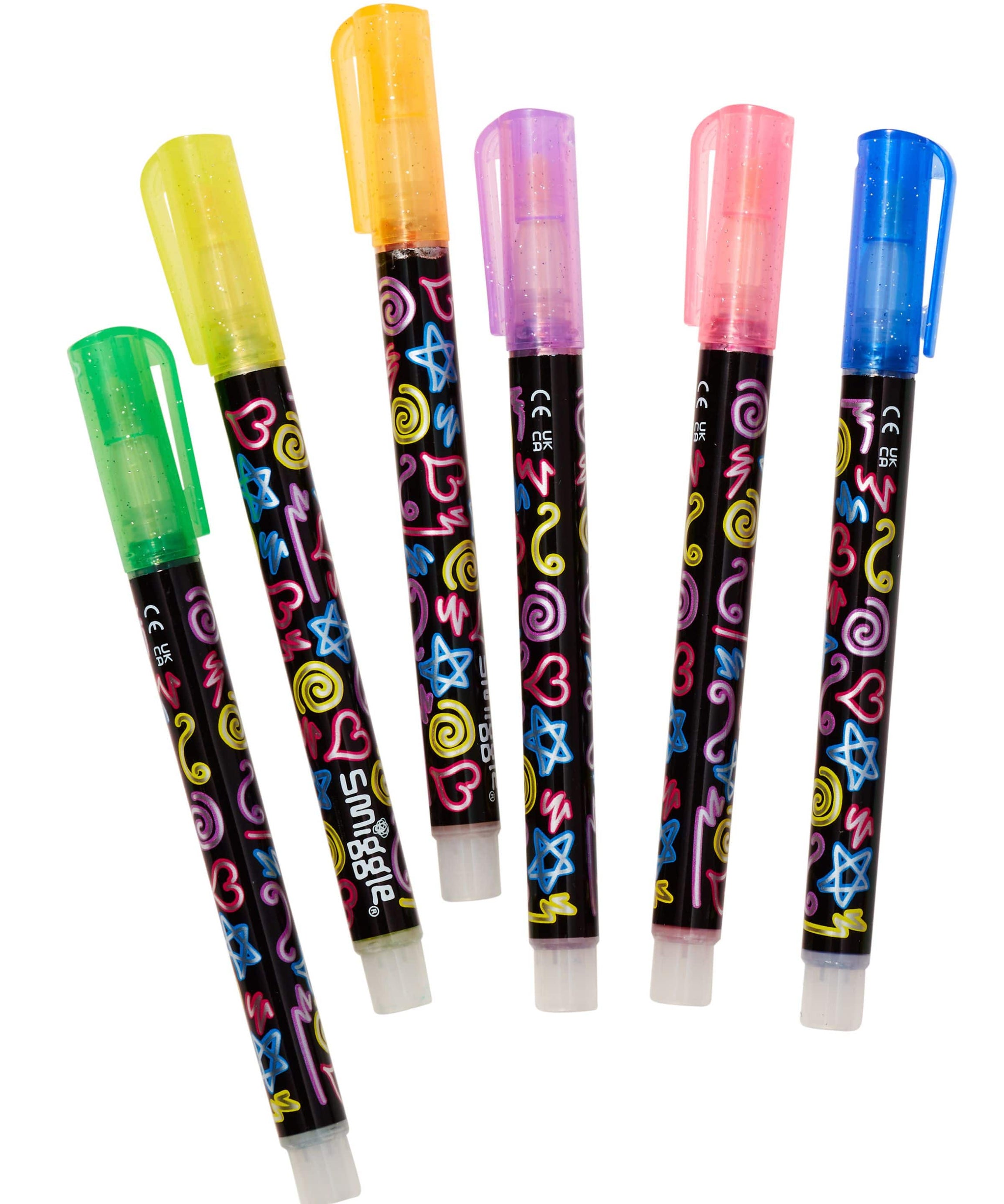 Smiggle - Outline Zilveren Glitter Forforlu Marker 6-delige Pennenset