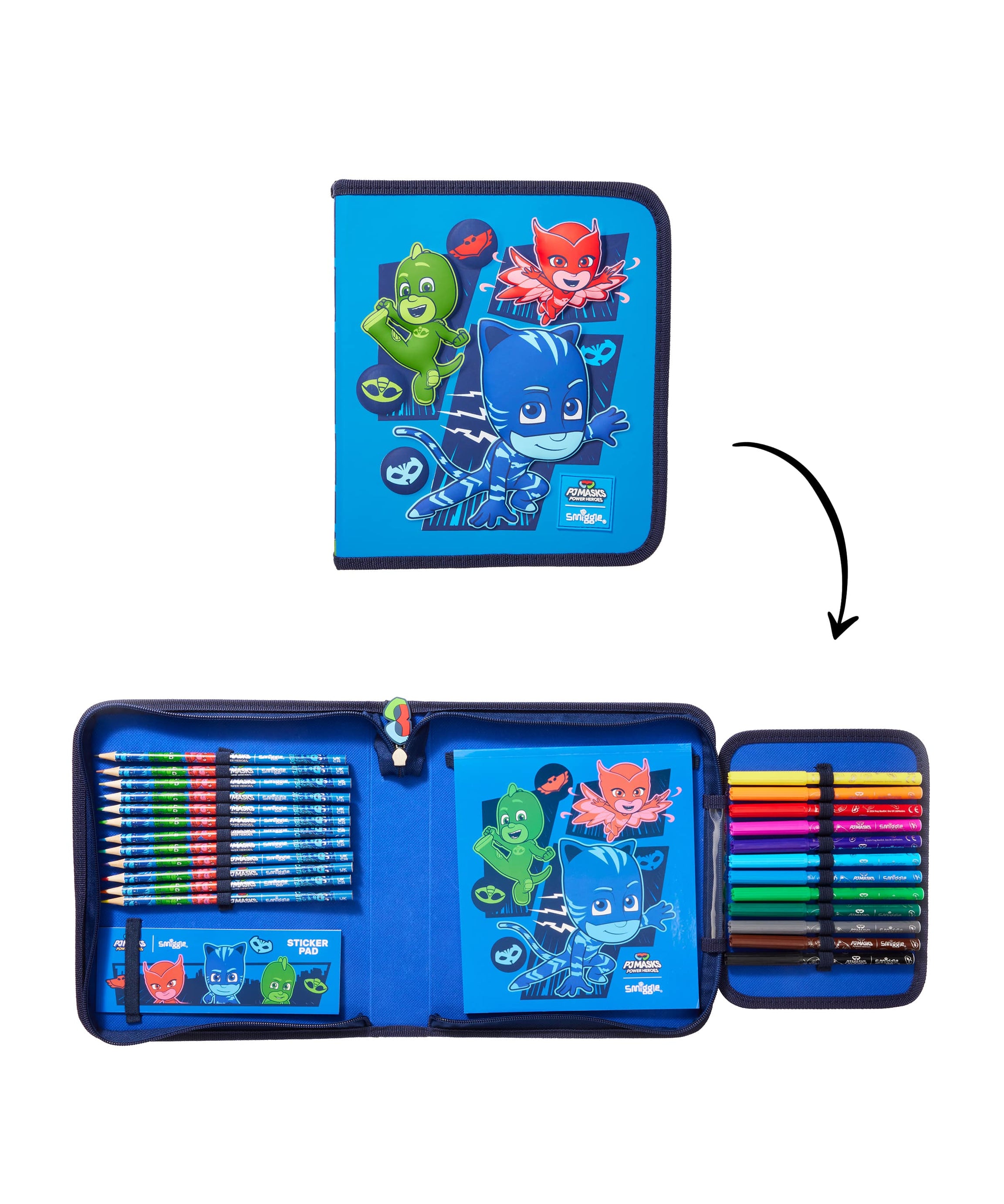 Smiggle - PJ Mask Kantoorset en Pennenbakje