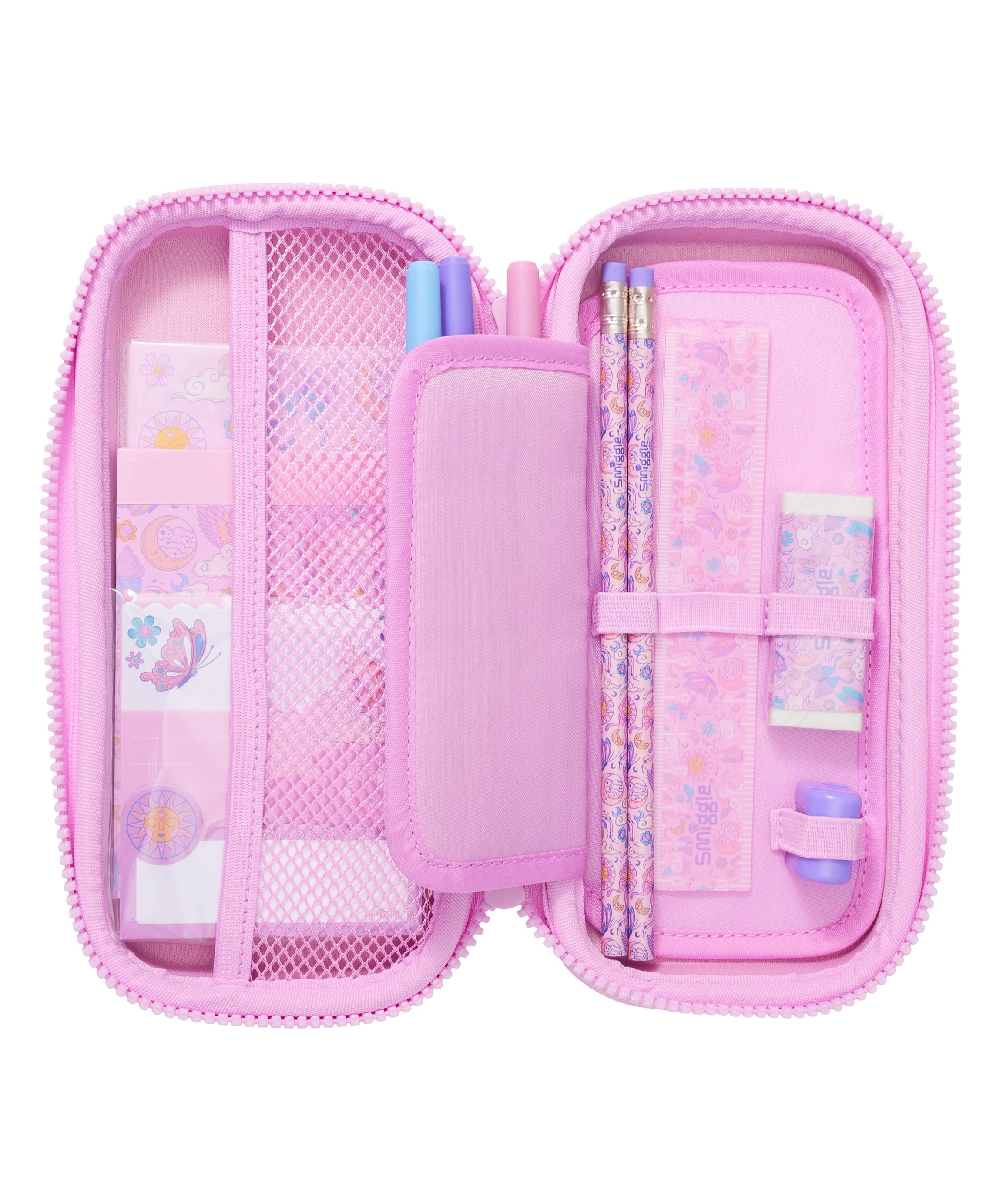 Smiggle - Sequins Magic Pennenzak en Kantoorbenodigdheden Set