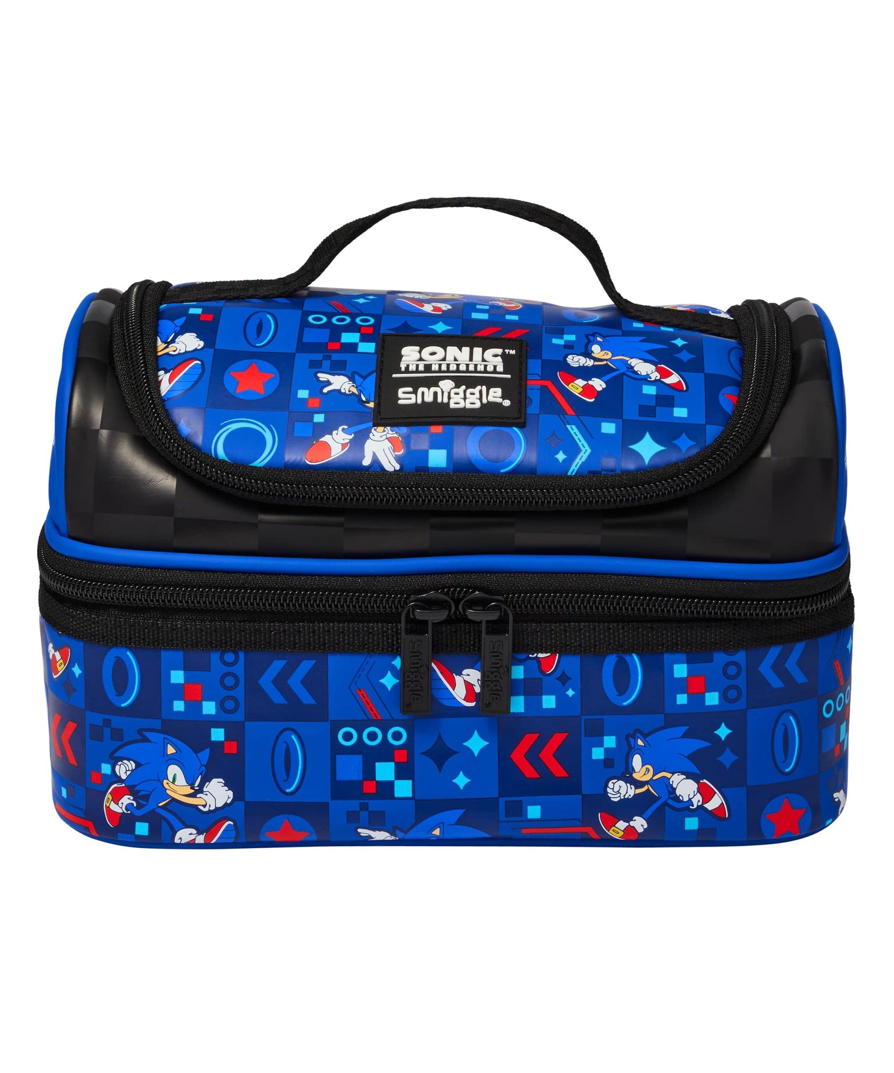 Smiggle - Sonic Dubbele Lunchbox Tas