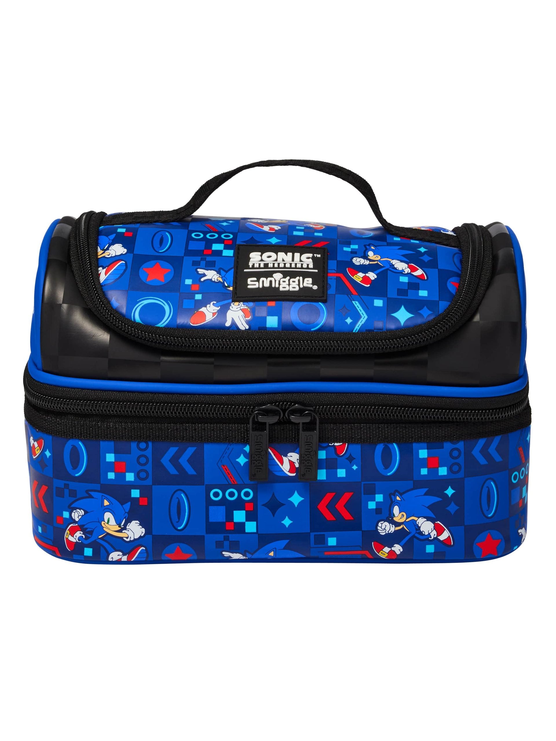 Smiggle - Sonic Dubbele Lunchbox Tas