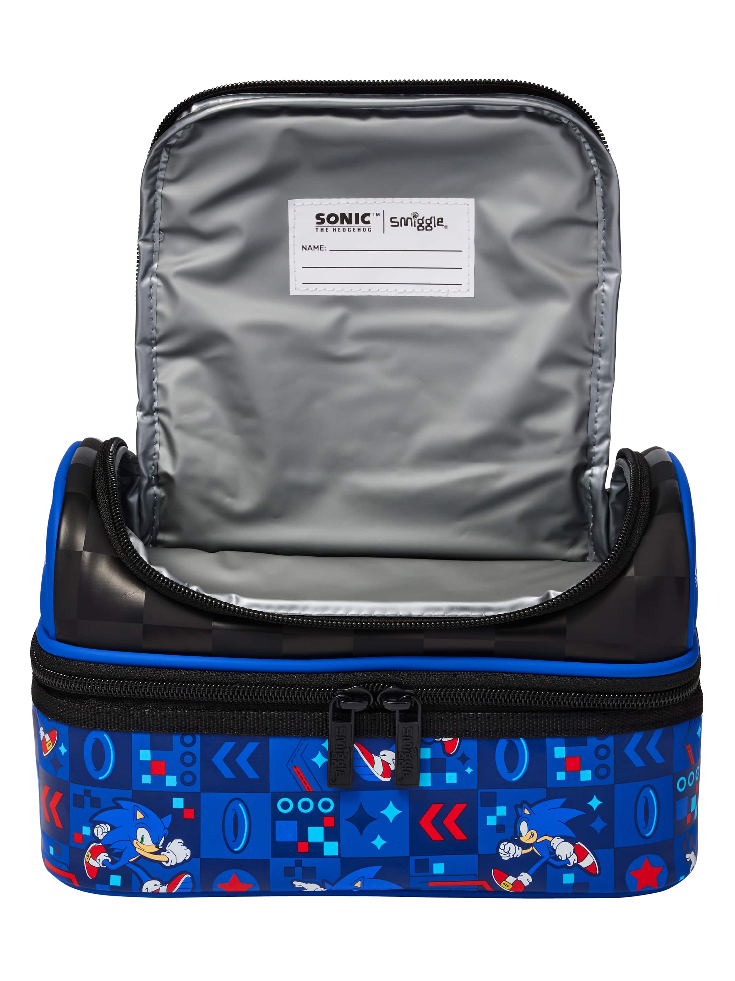 Smiggle - Sonic Dubbele Lunchbox Tas