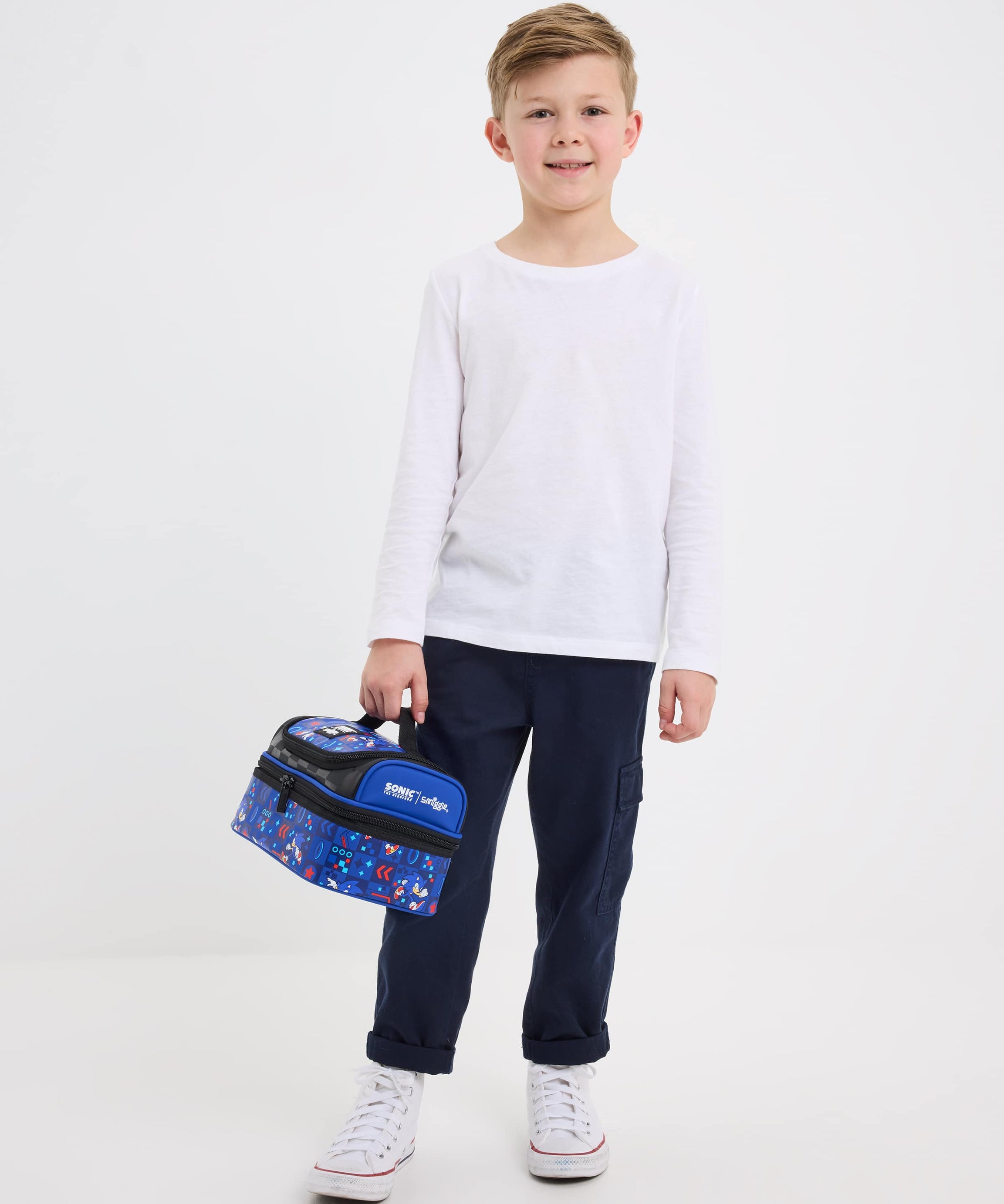 Smiggle - Sonic Dubbele Lunchbox Tas