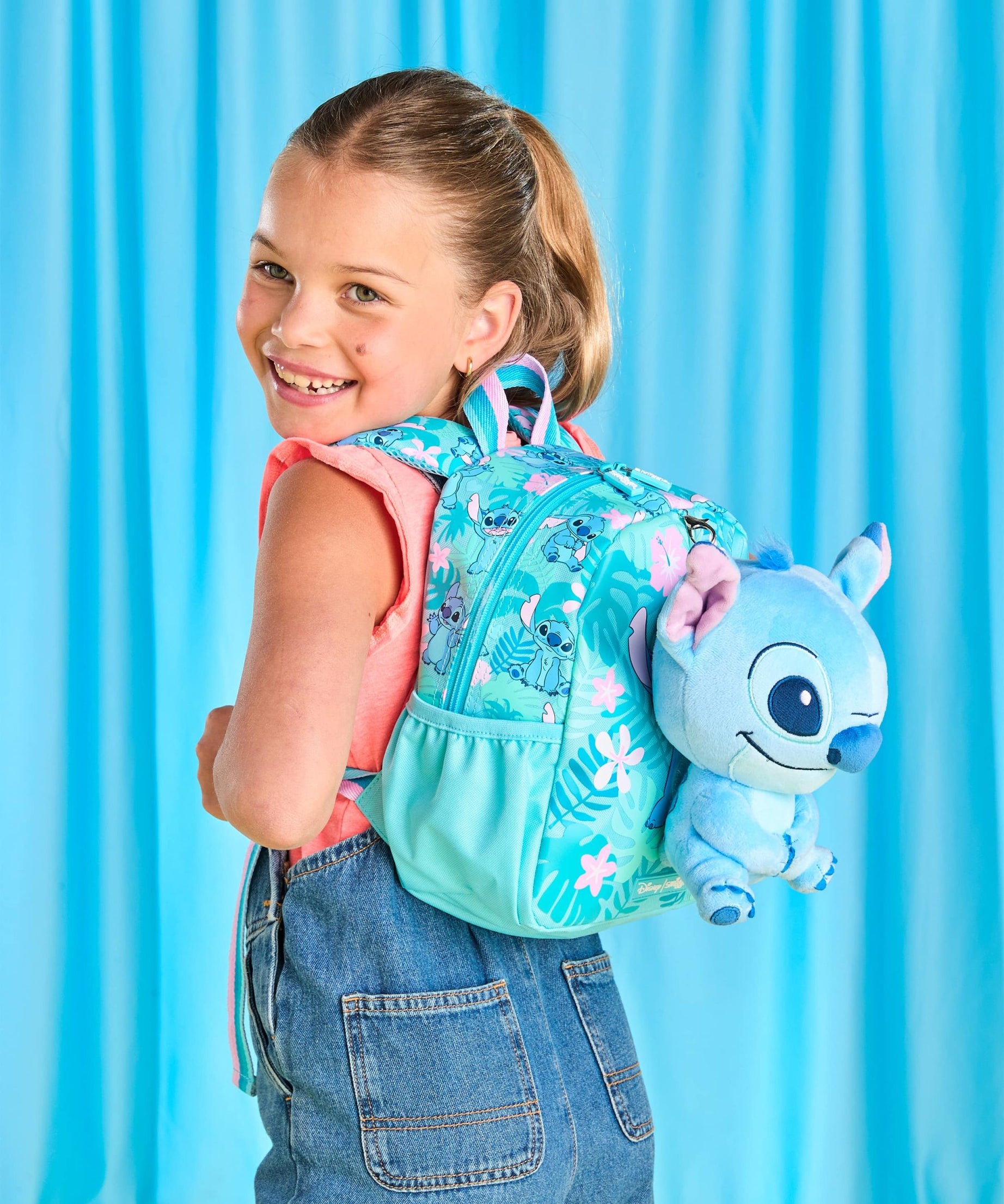 Smiggle - Stitch Uitneembaar Speelgoed Peuterschool Rugzak