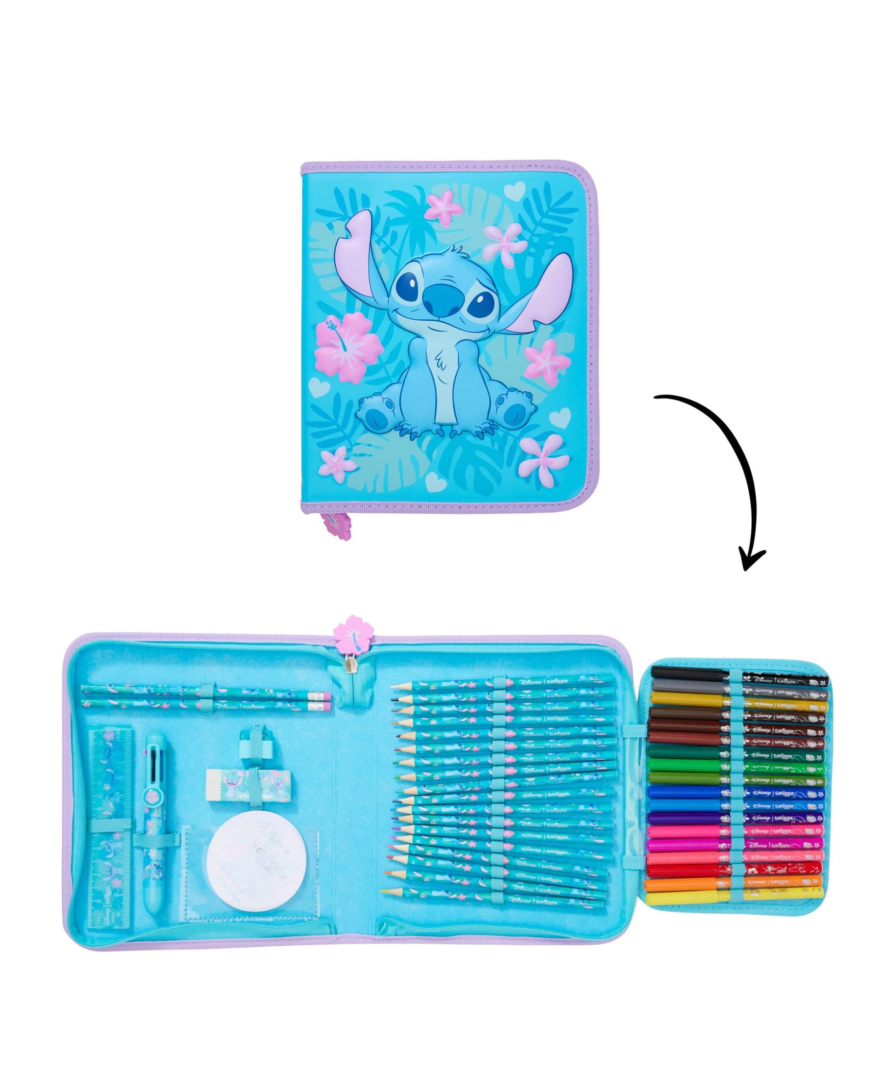 Smiggle - Stitch Kantoorset en Pennenbakje