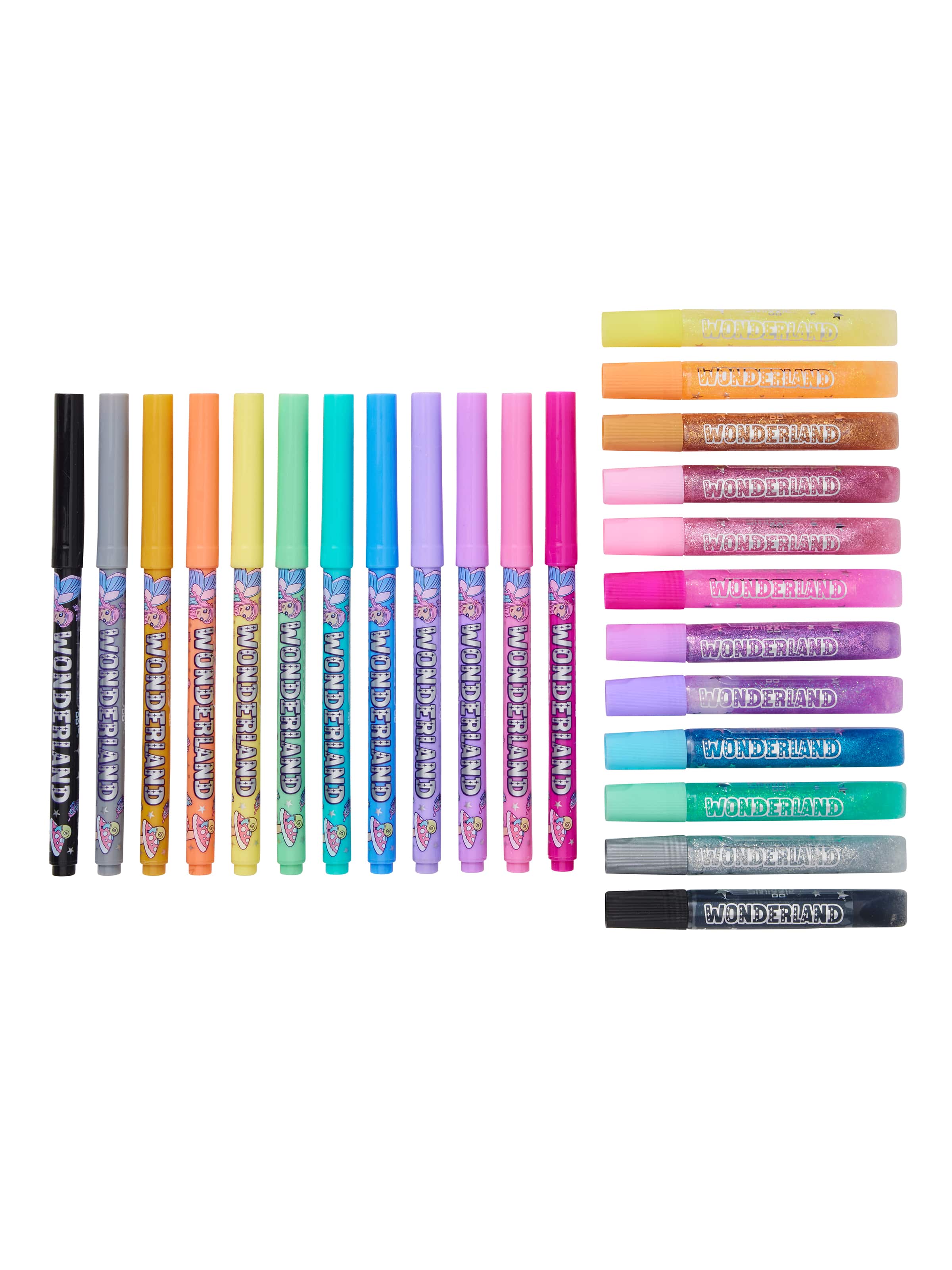 Smiggle - Wonderland Geurige Kleurpotlood en Glitterlijm Set