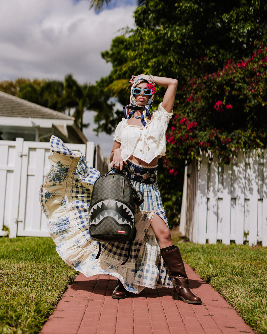 Sprayground - Lights Out Paris Shark Rugzak