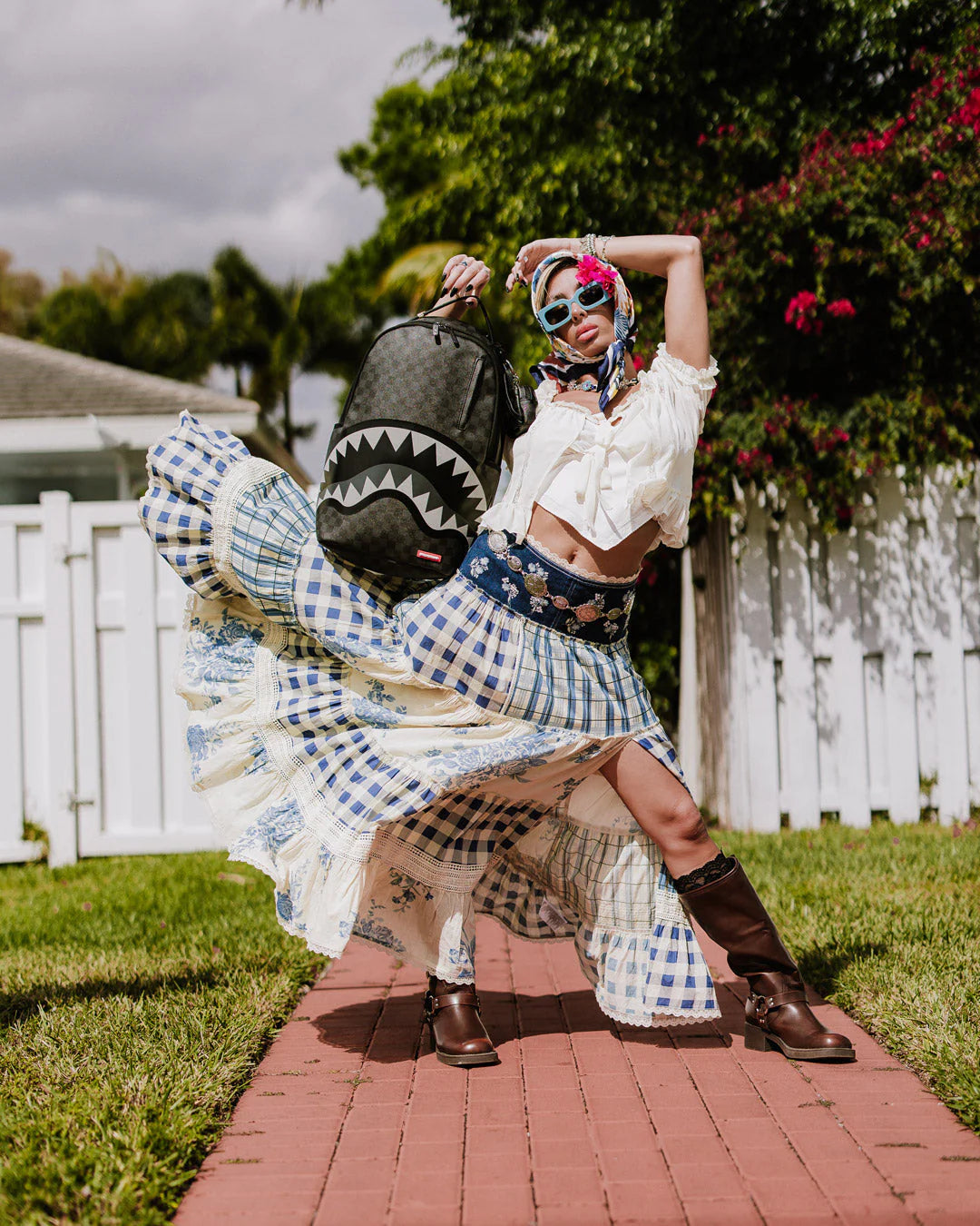 Sprayground - Lights Out Paris Shark Rugzak