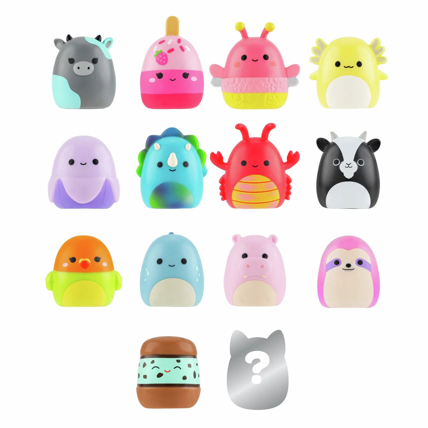 Squishmallows - Squish-a-longs 14 Figuren + Ring Set + 4 Accessoires Speciale Serie Speelgoed