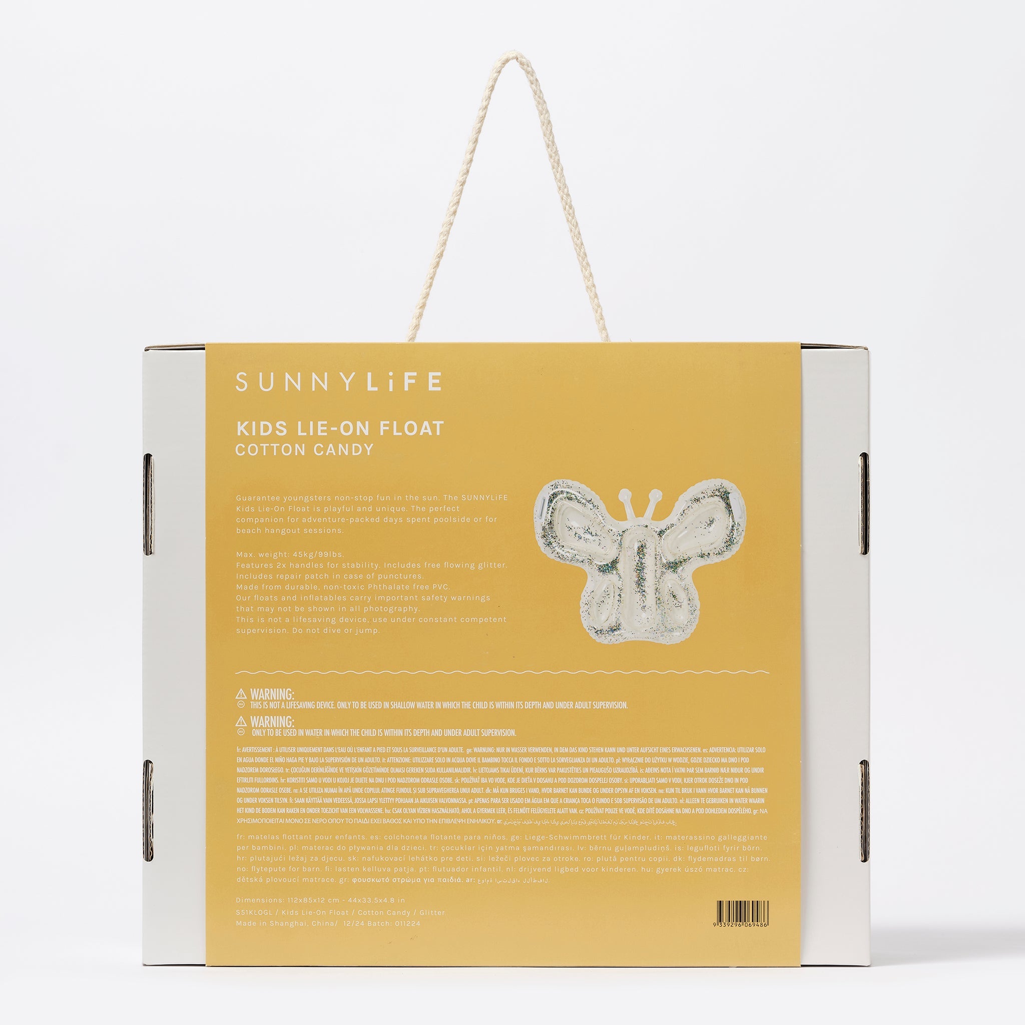 Sunnylife - Cotton Candy Kinder Vlinder Zee- en Zwembadbed